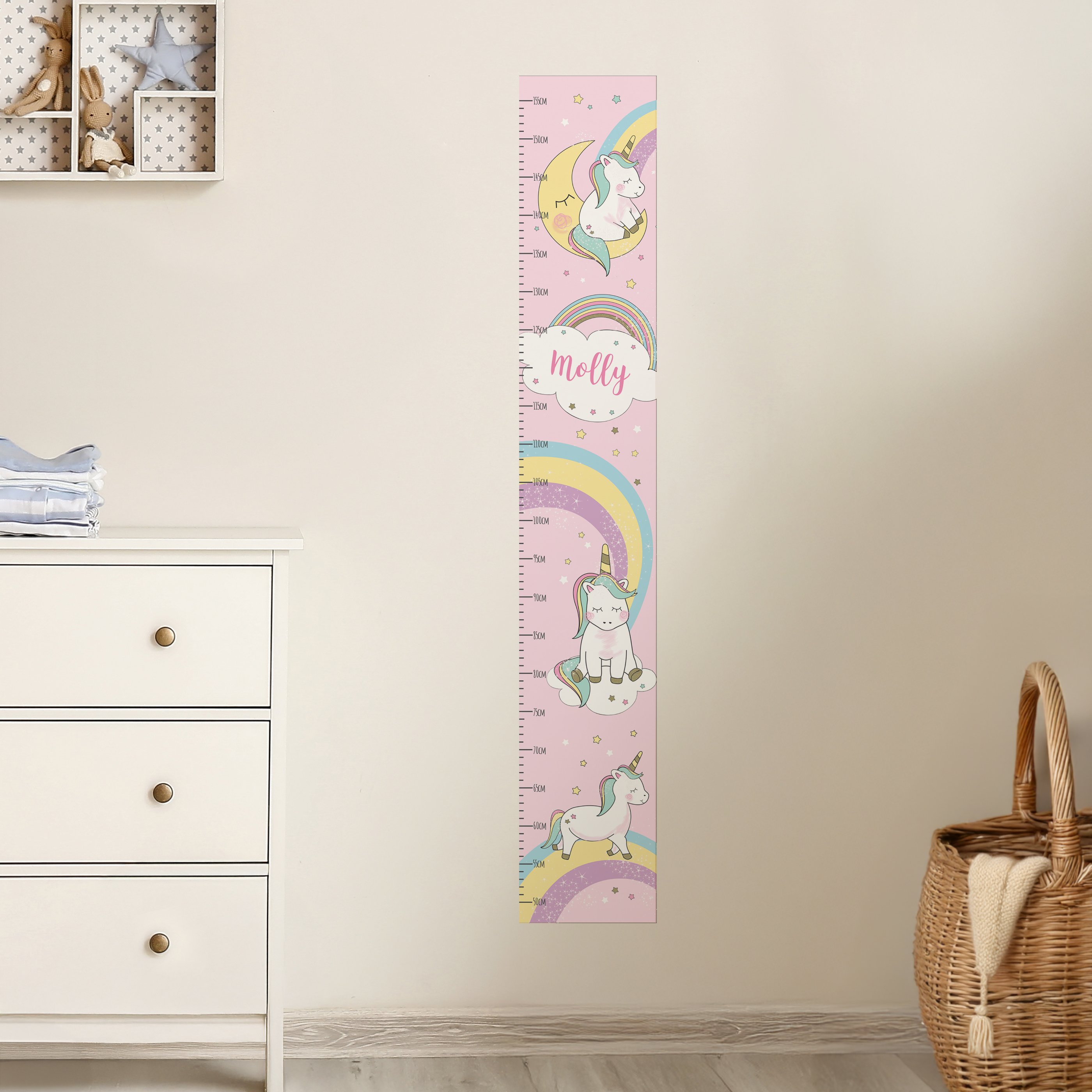 Personalised Baby Unicorn Height Chart