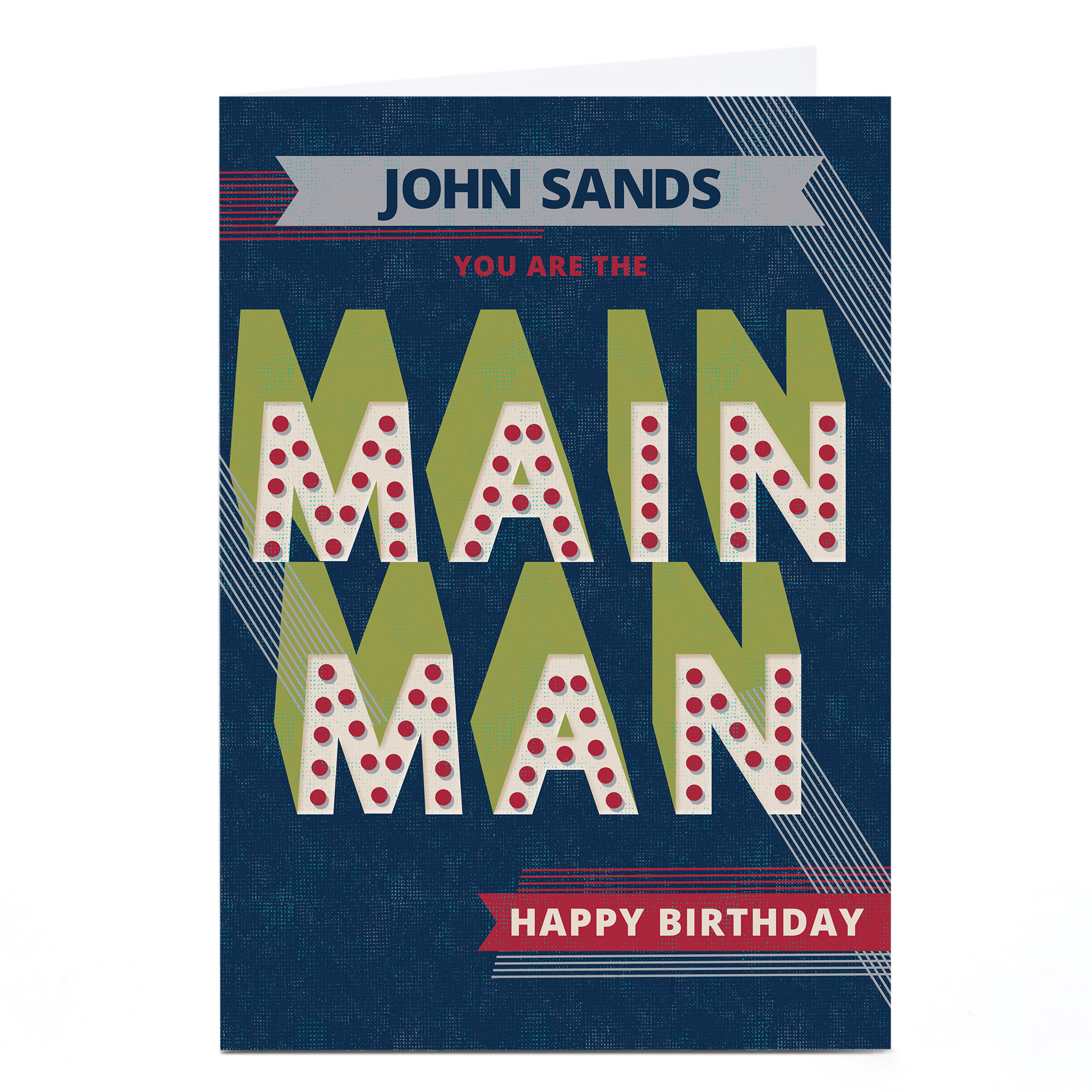 Personalised Kerry Spurling Birthday Card - Main Man