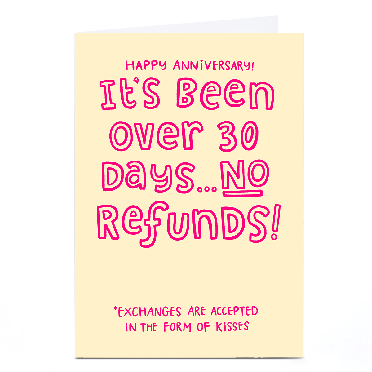 Personalised Blue Kiwi Anniversary Card - No Refunds 