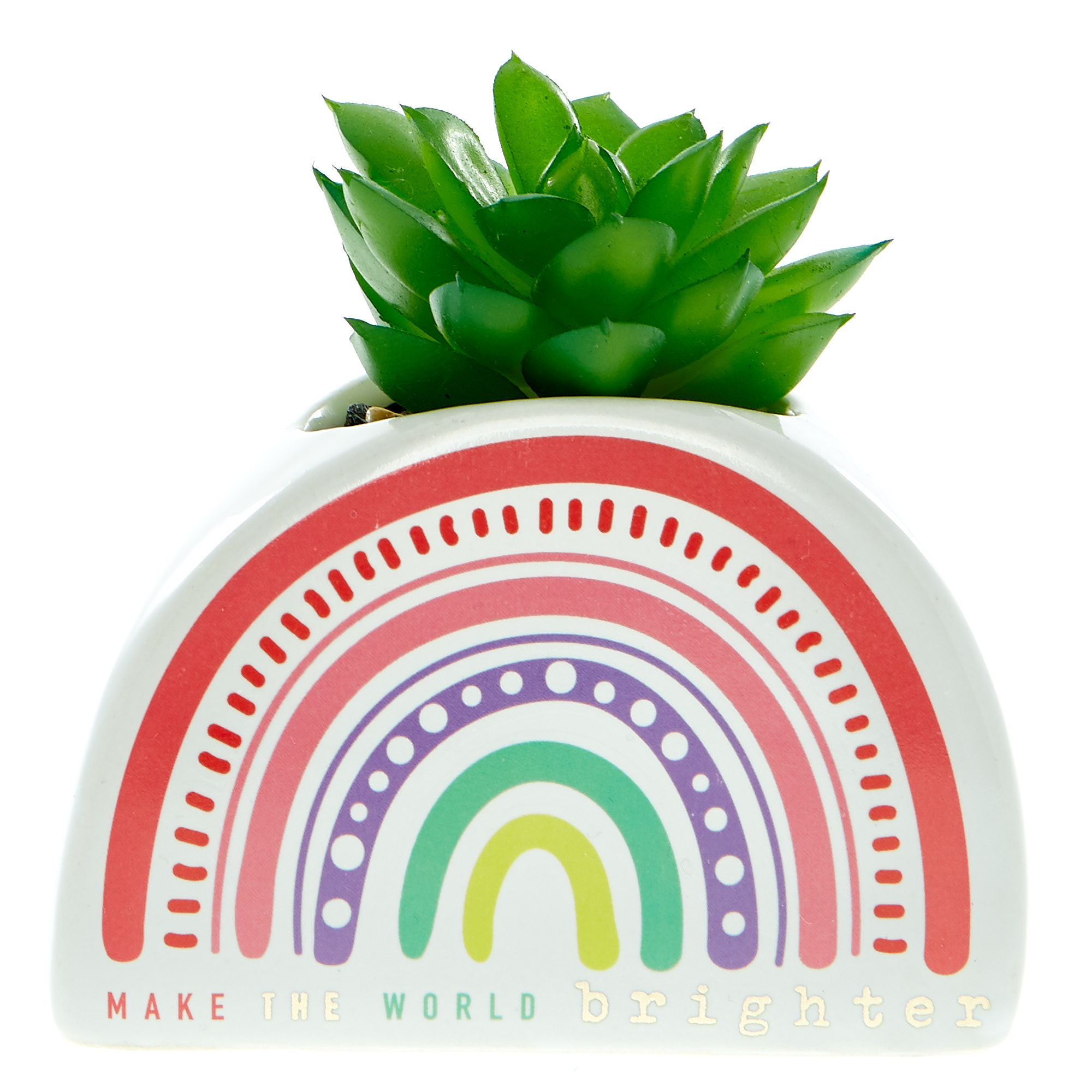 Make The World Brighter Rainbow Planter