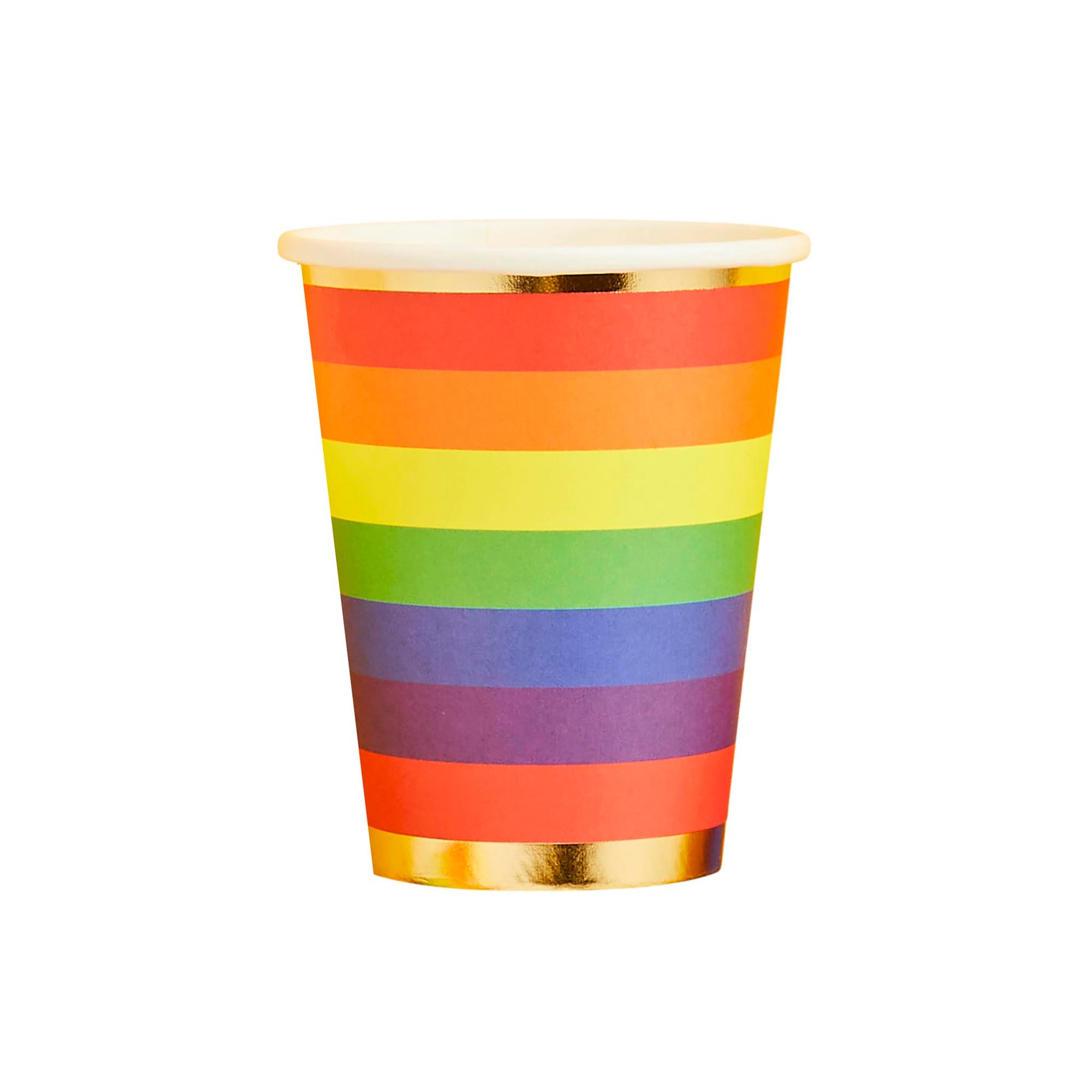 Rainbow Paper Cups - Pack of 8