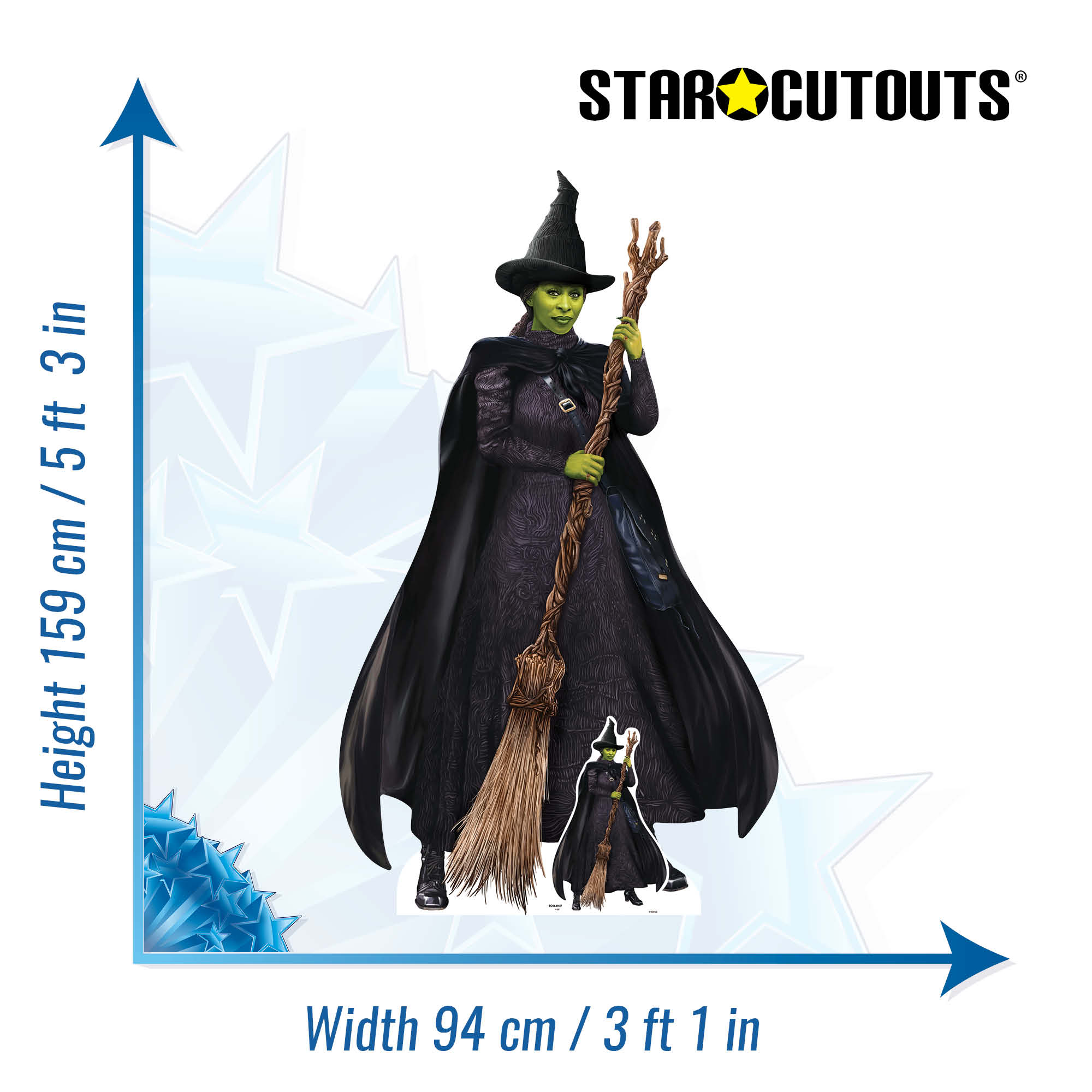 Elphaba Wicked Witch Green Cardboard Cutout