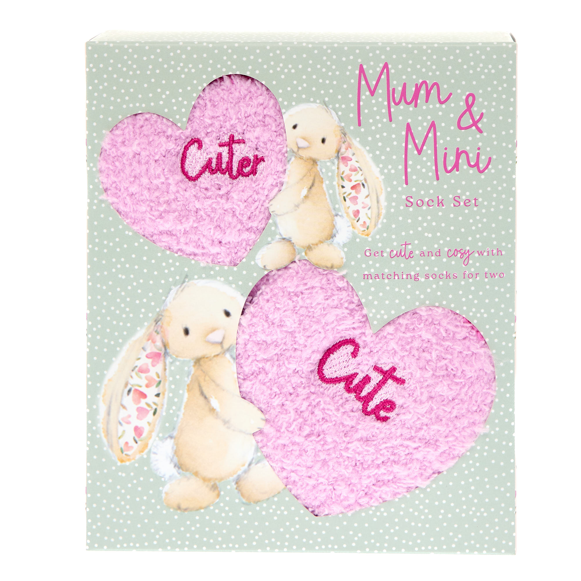 Cute Mum & Mini Socks Set - 2 Pairs