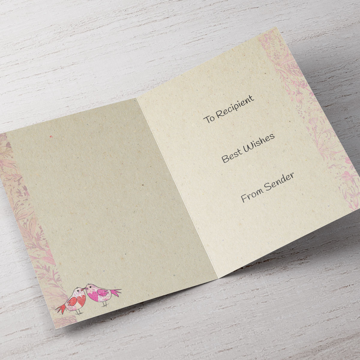 Personalised Wedding Card - Love Birds