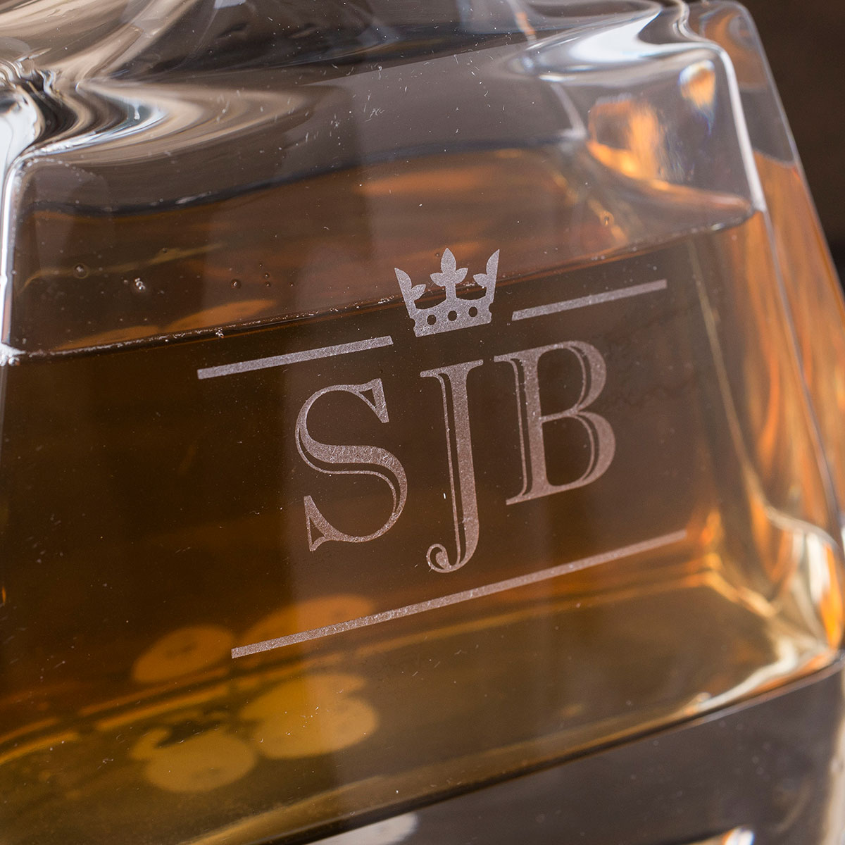 Personalised Lead Crystal Boston Decanter