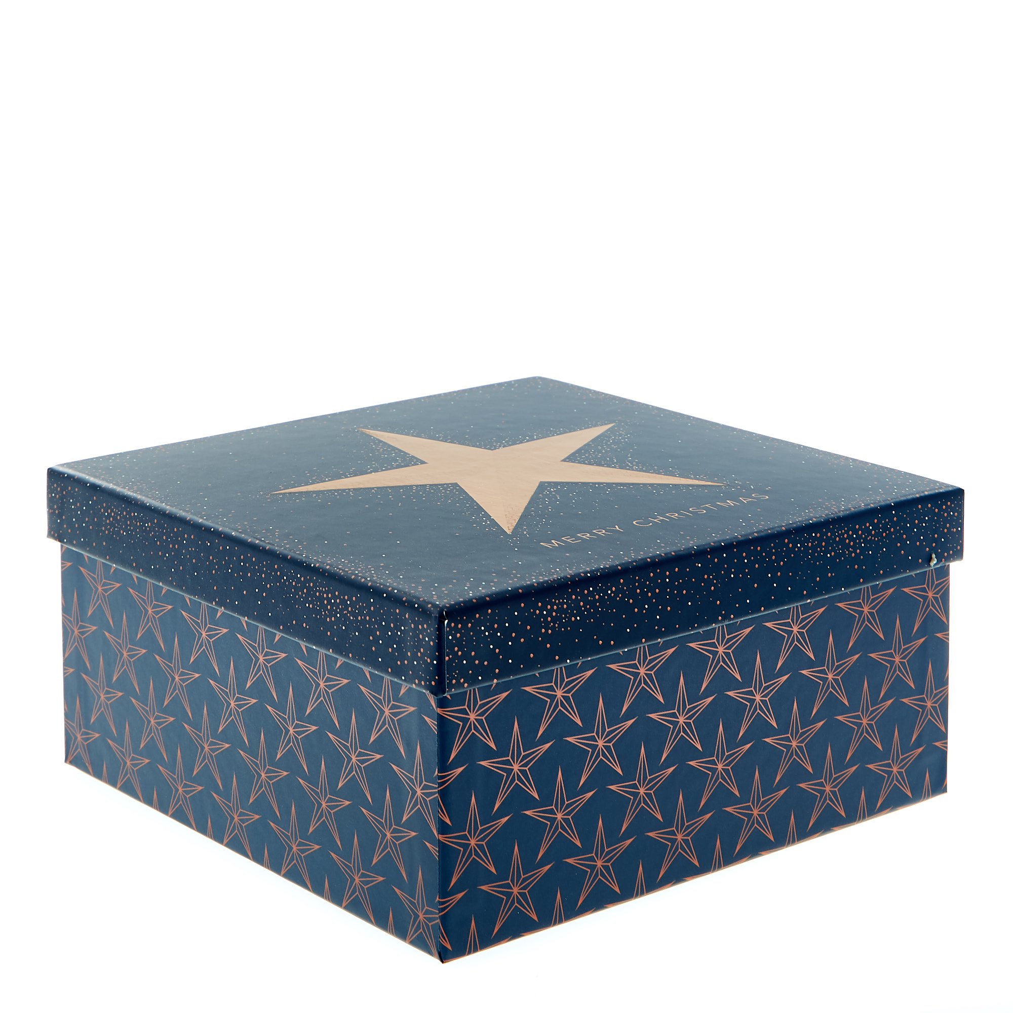 Navy Copper Star Square Gift Boxes - Set of 3