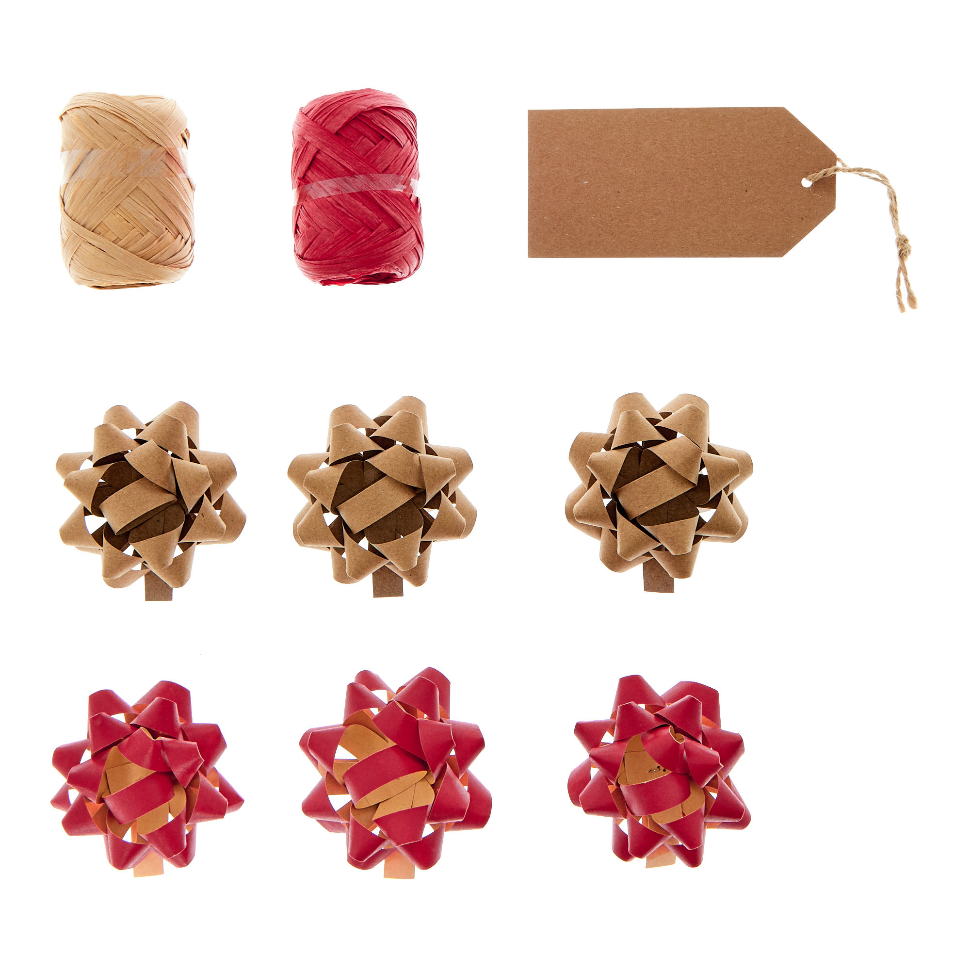Luxury Christmas Wrap Accessories Pack - Kraft 
