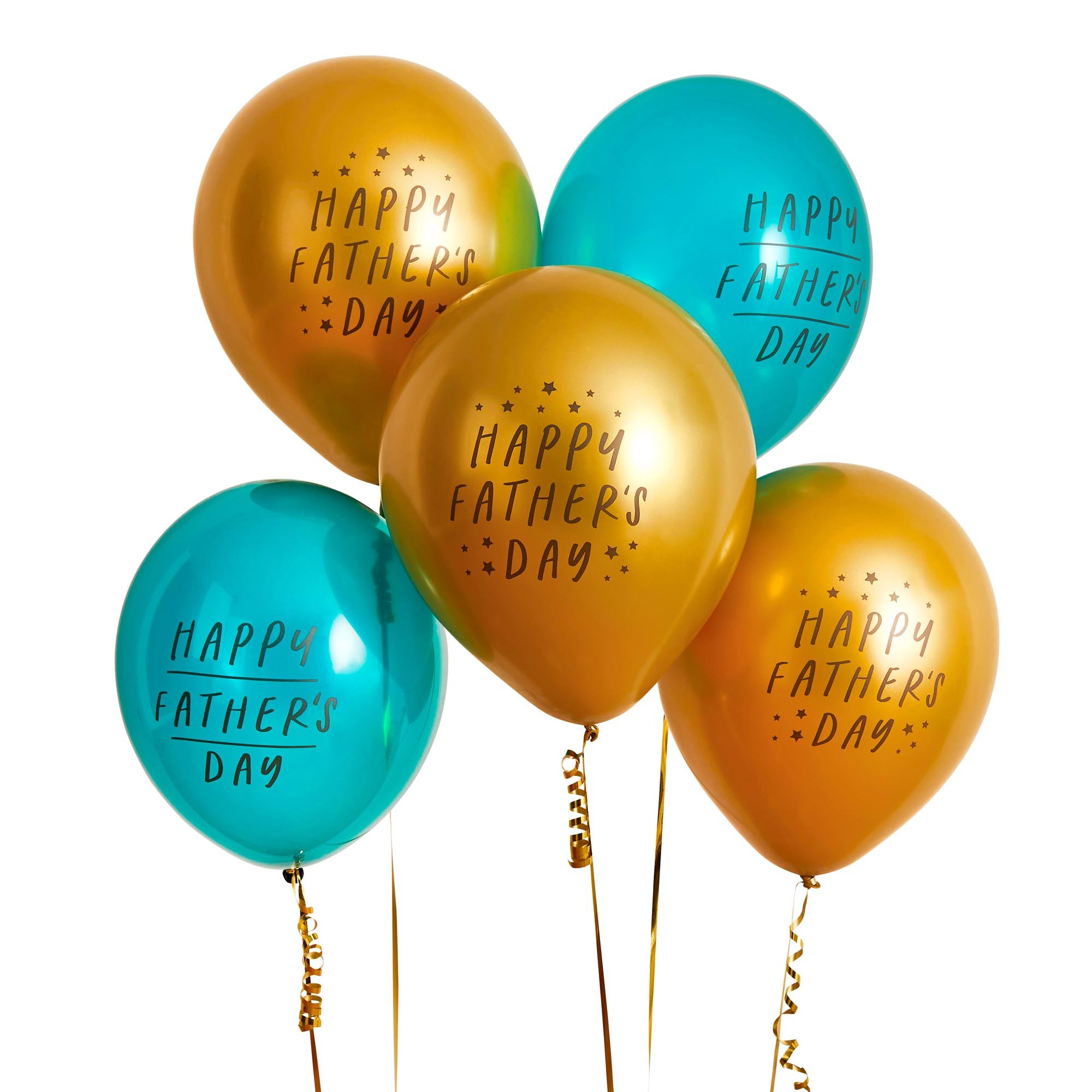 Happy Fathers Day 12-Inch Latex Balloons - Pack of 5