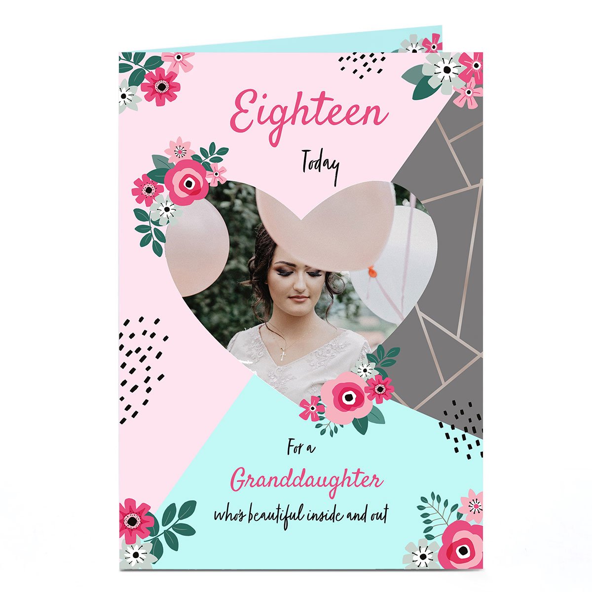 Photo Birthday Card - Granddaughter Beautiful Inside & Out