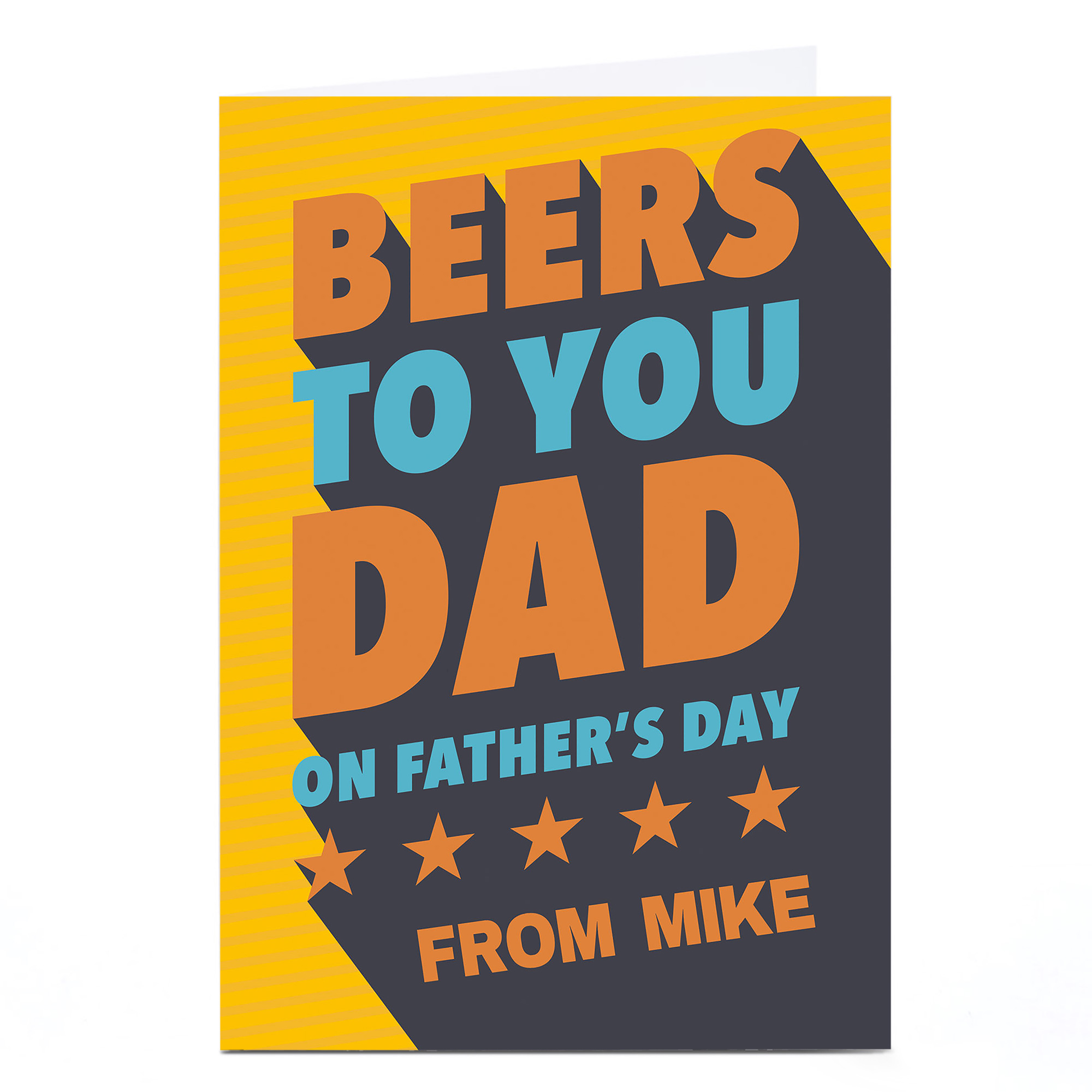 Personalised Father's Day Card - Beers To You Dad