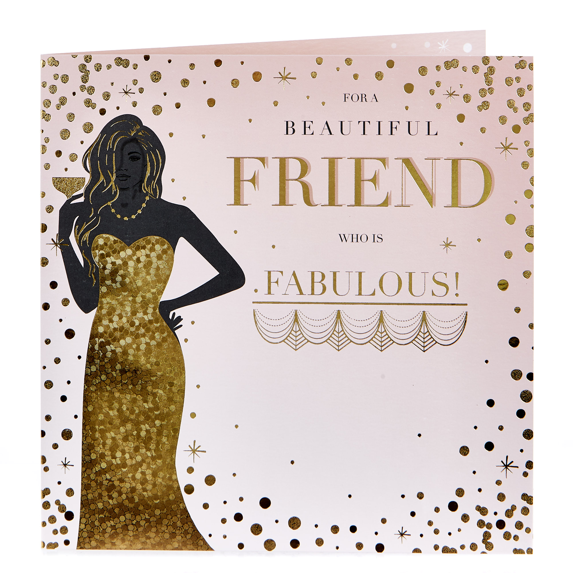 Platinum Collection Birthday Card - Beautiful Fabulous Friend 