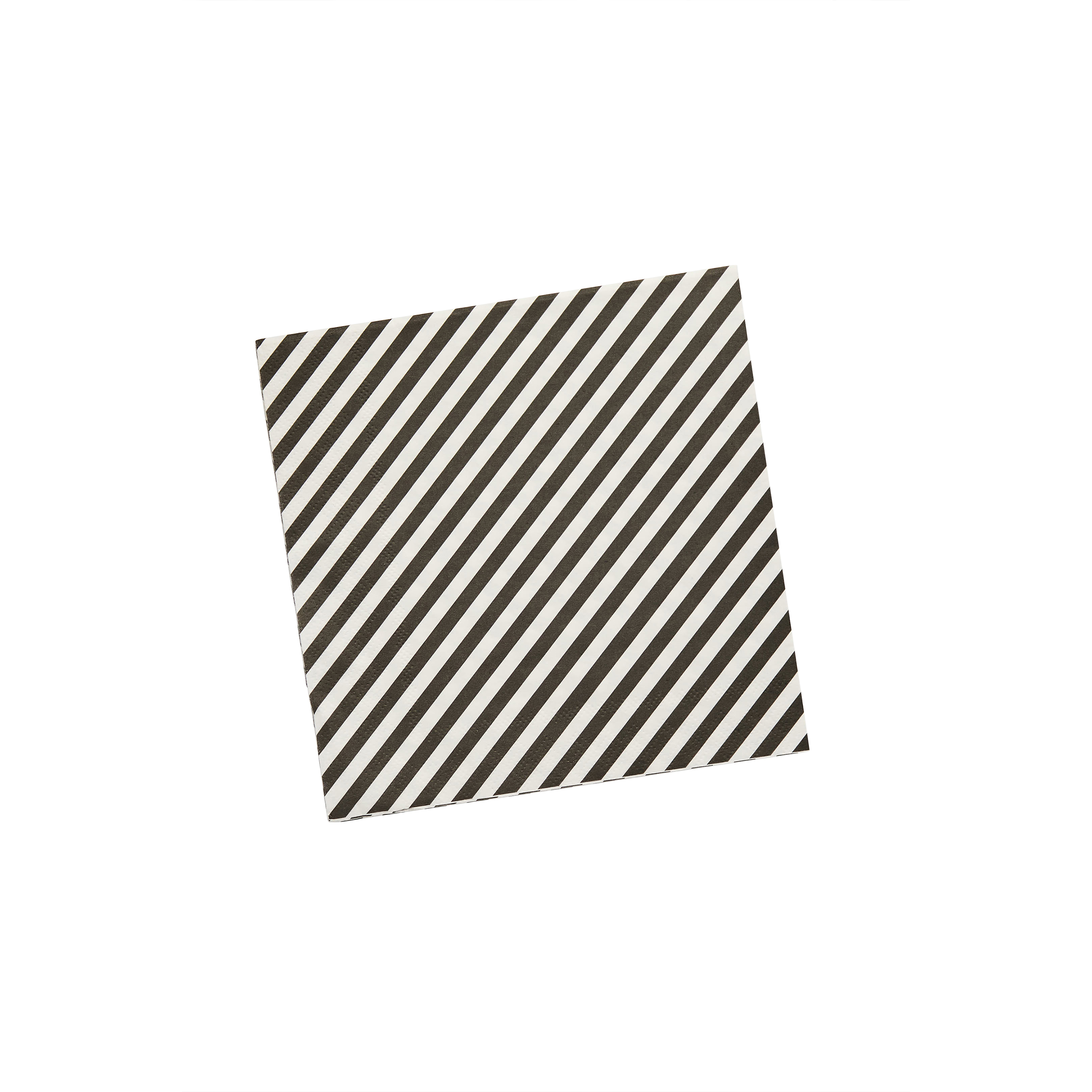 Monochrome Striped Paper Napkins - Pack of 16