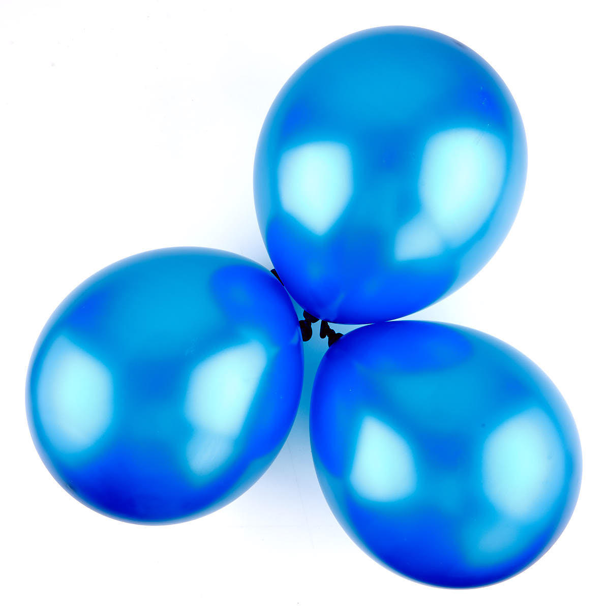 Metallic Blue Air-fill Latex Balloons - Pack Of 6