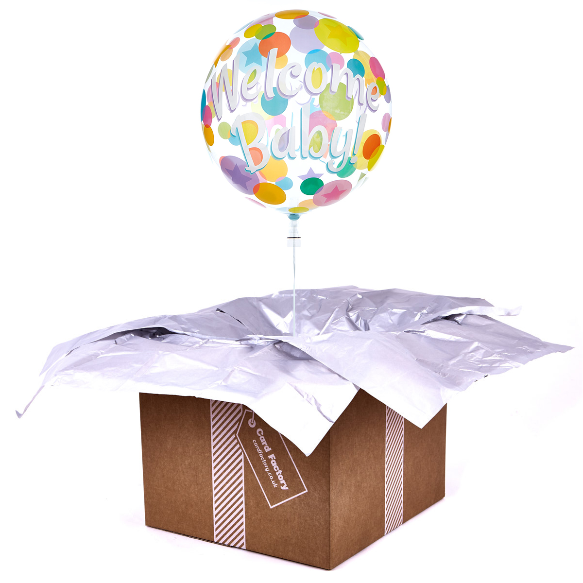 22-Inch Bubble Balloon - Welcome Baby - DELIVERED INFLATED!