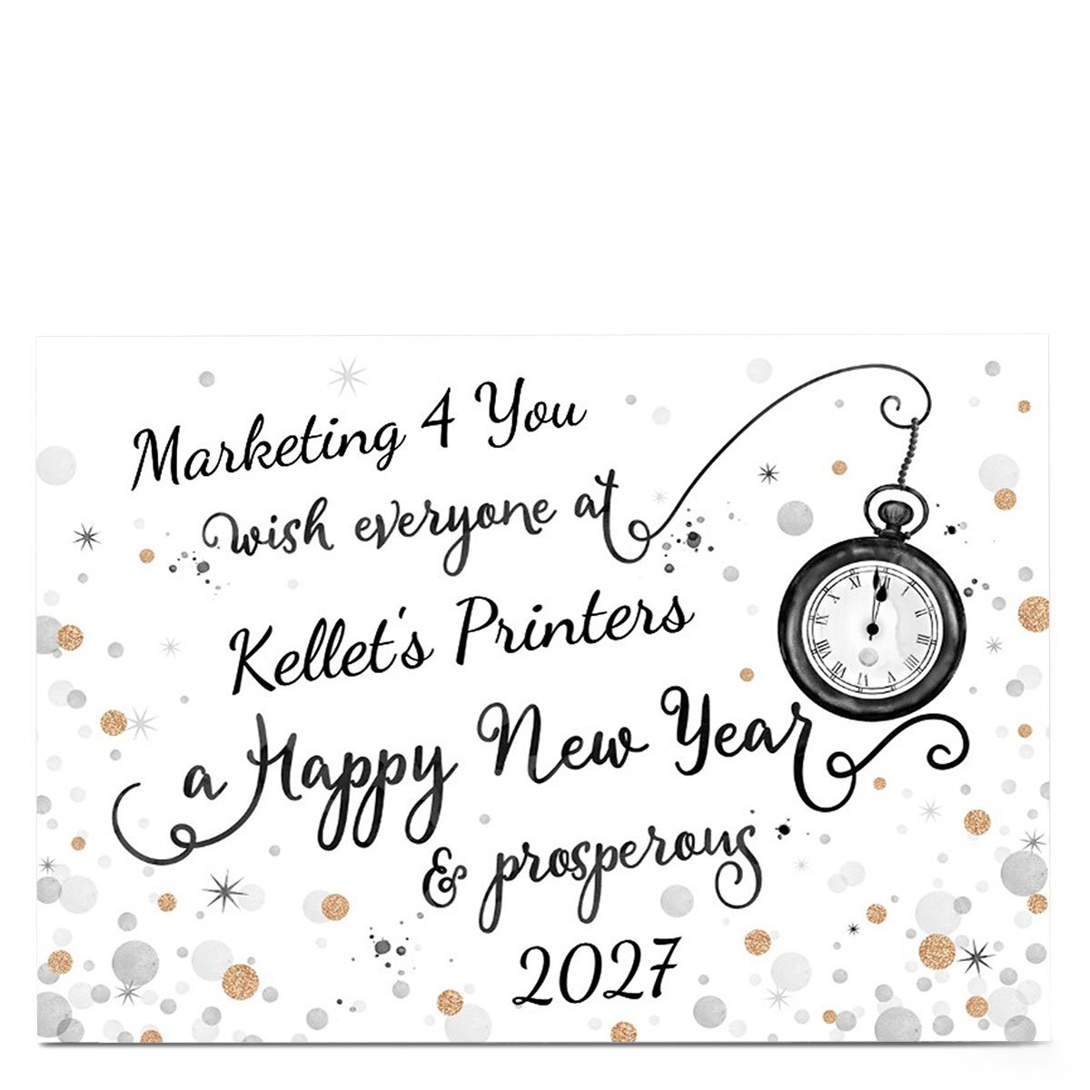 Personalised Business Christmas Card - Happy New Year 