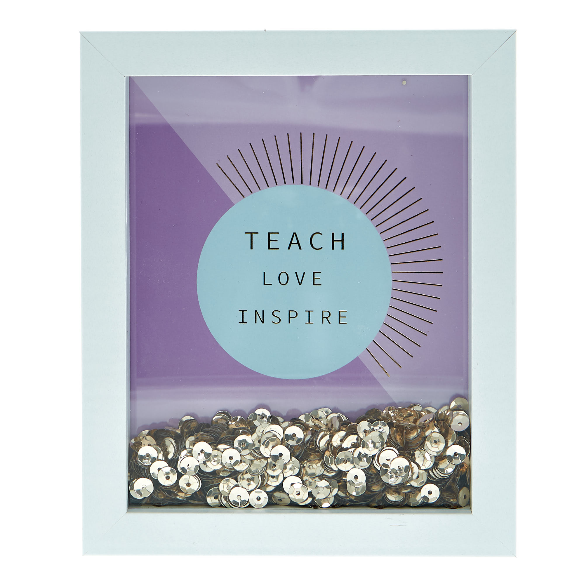 Teach Love Inspire Sequin Wall Art