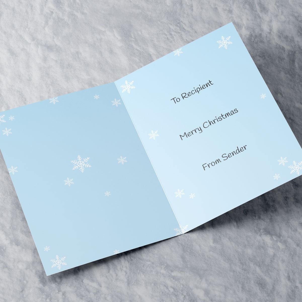 Personalised Christmas Card - Penguins & A Snowman