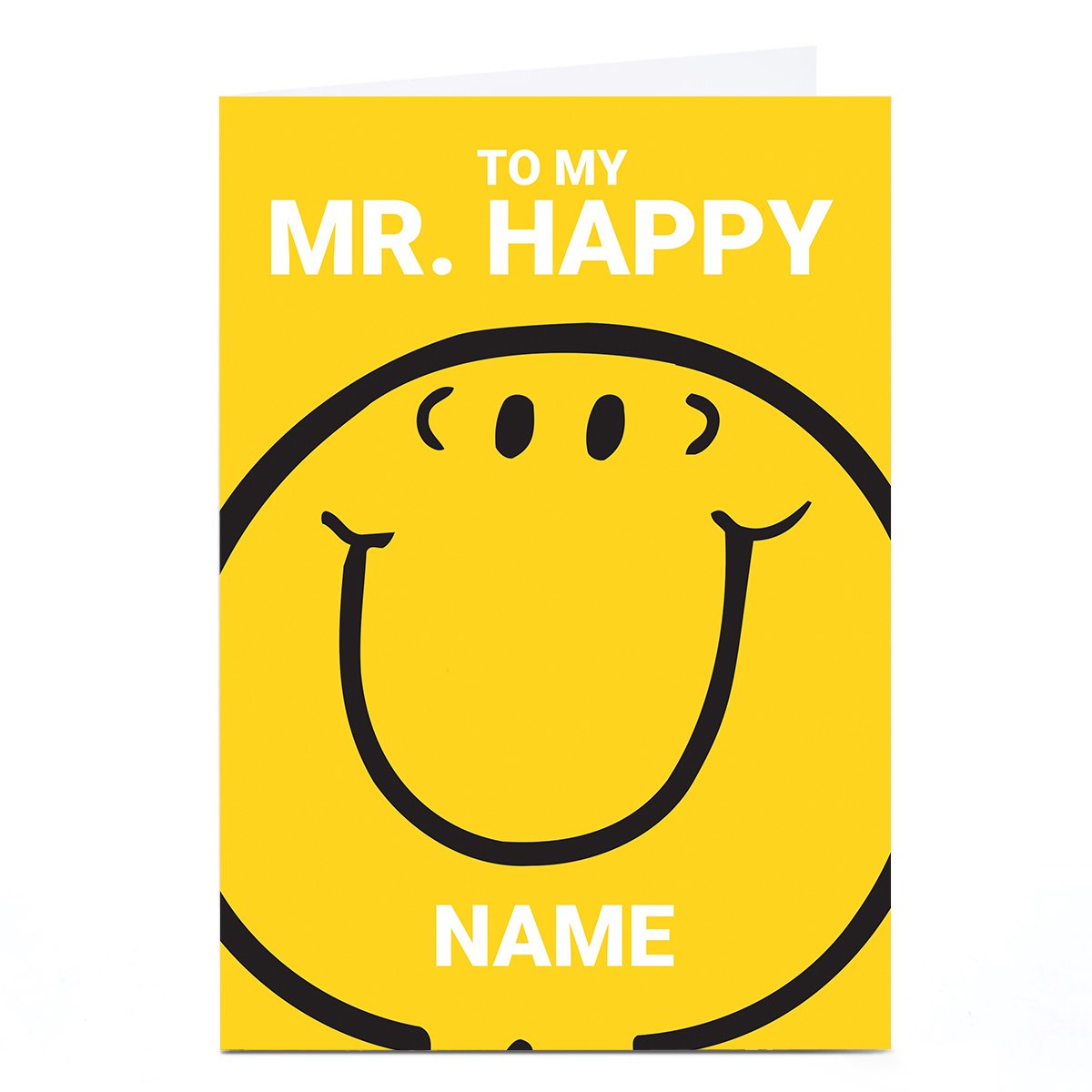 Personalised Birthday Card - Mr Men, Mr Happy, Any Name