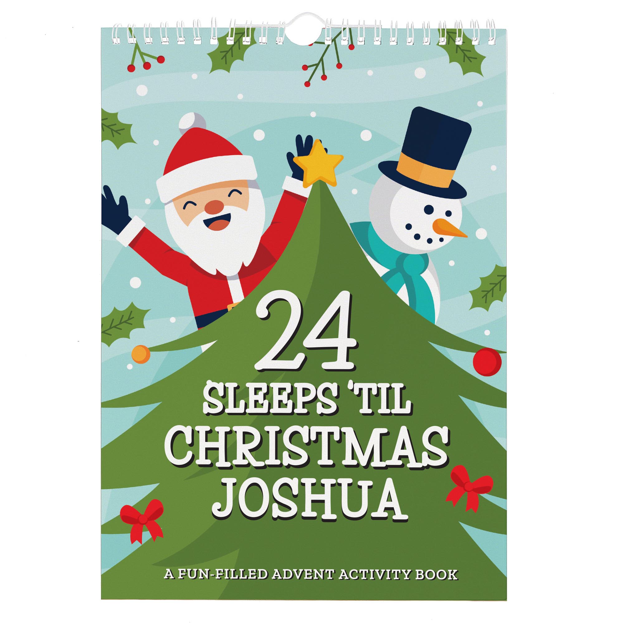 Personalised 24 Sleeps Christmas Activity Advent Calendar,  Personalised 24 Sleeps Christmas Activity Advent Calendar