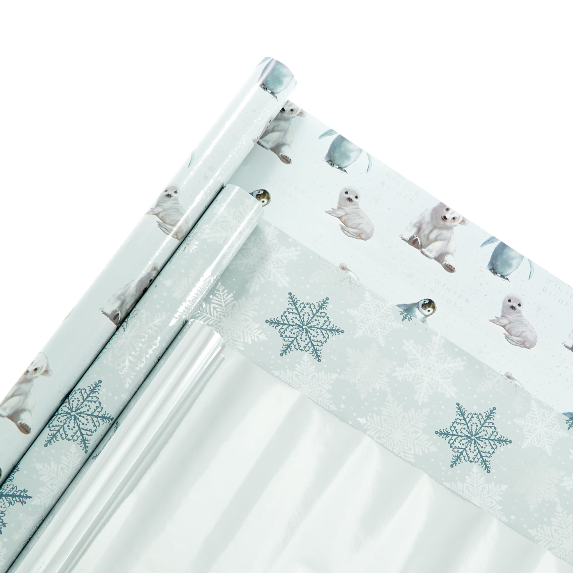 Penguins & Flakes Wrapping Paper - 3 Rolls