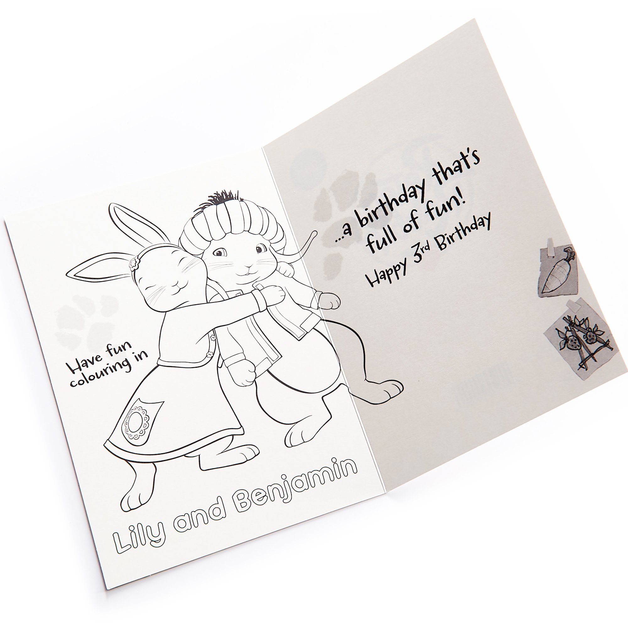 Peter Rabbit 3rd Birthday Card
