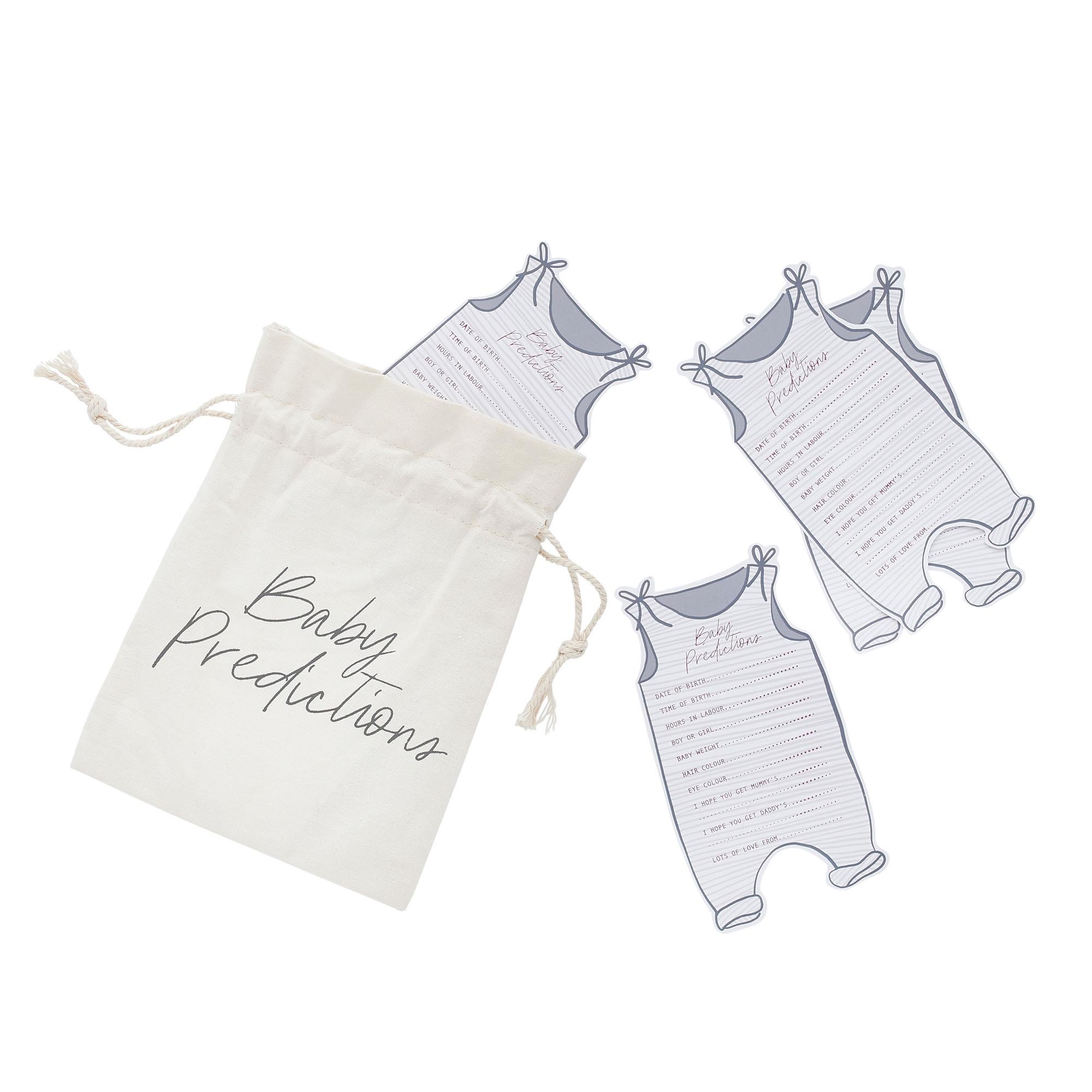Canvas Bag & 20 Baby Prediction Cards