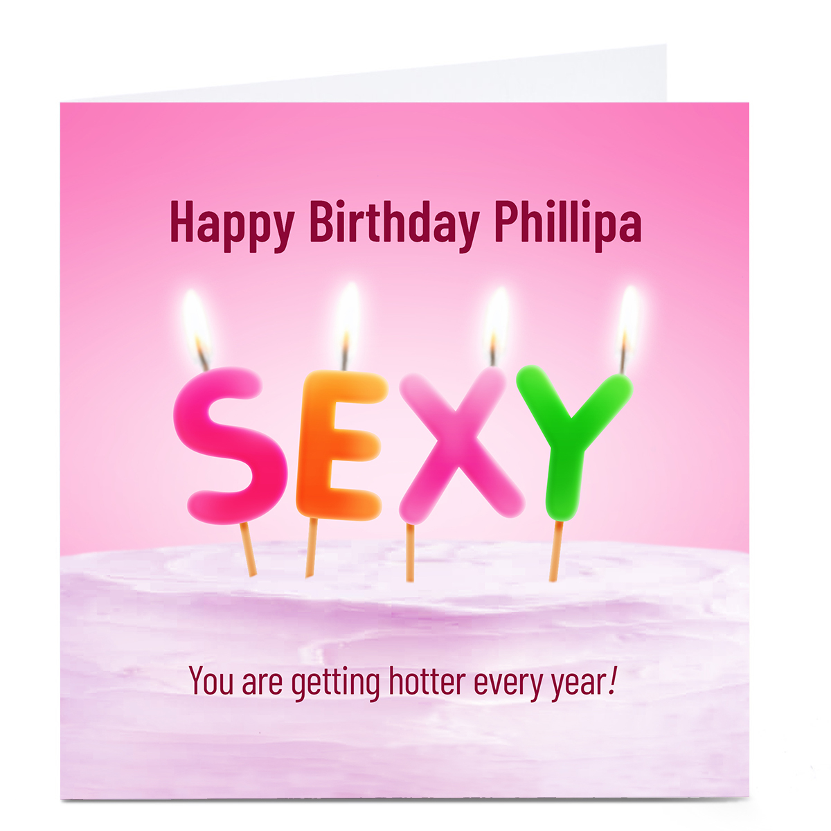 Personalised PG Quips Birthday Card - Hotter Every Year
