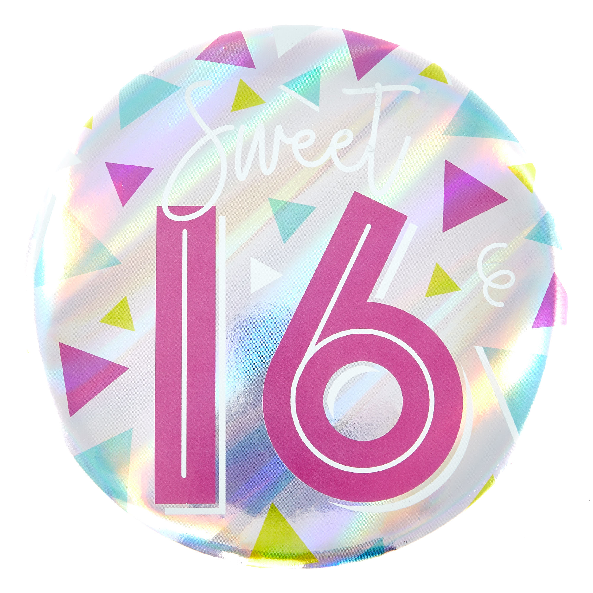 Giant 16th Birthday Badge - Pink