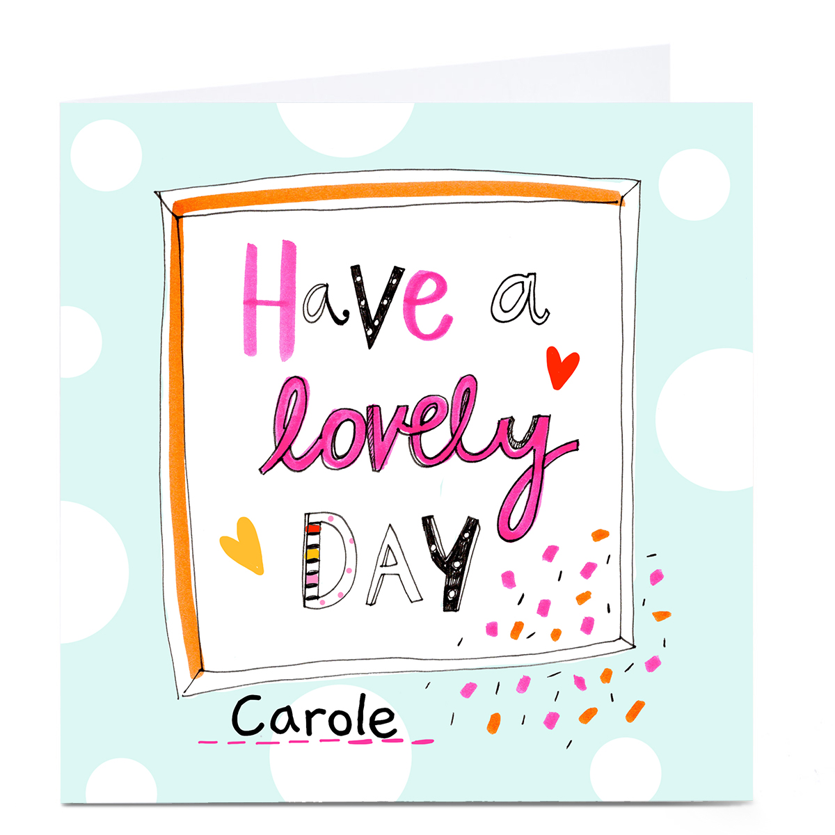 Personalised Lindsay Loves To Draw Card - Have a Lovely Day