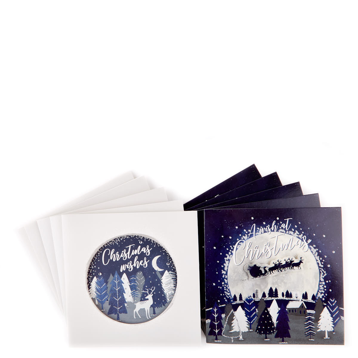 Handcrafted Boxed Christmas Cards - Winter Night Pack of 16
