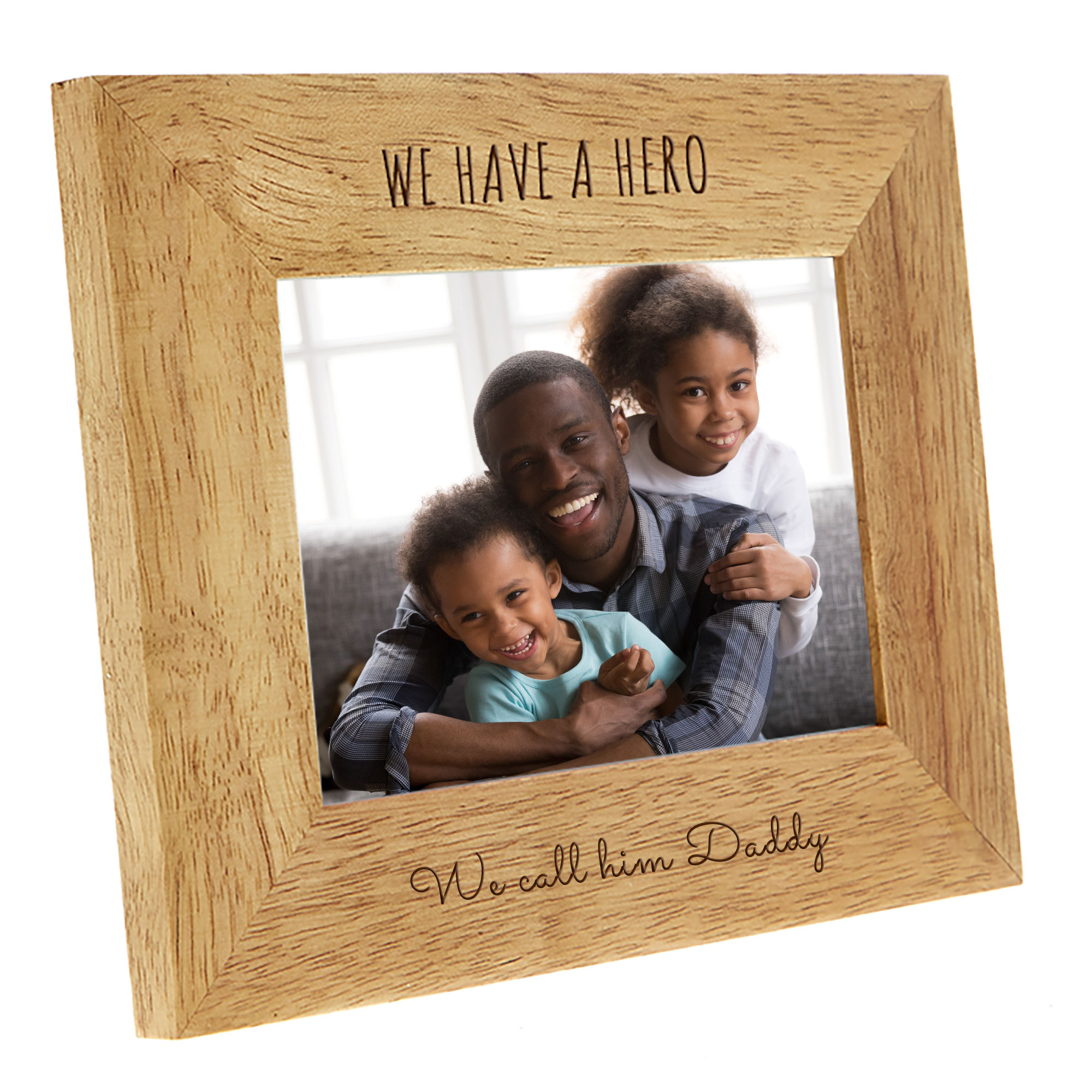 Personalised Wooden Photo Frame - A Hero