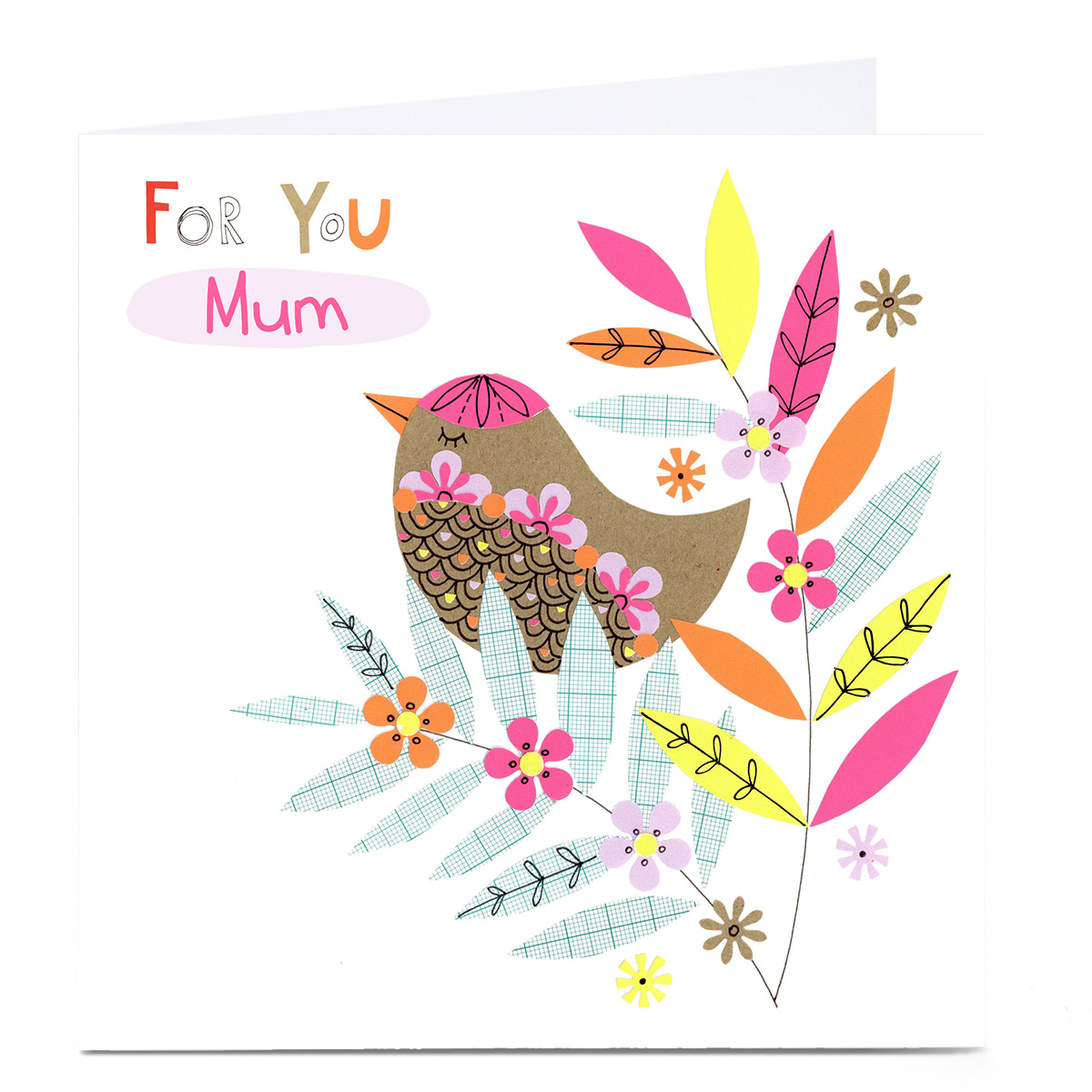 Personalised Lindsay Loves To Draw Card - For You, Bird