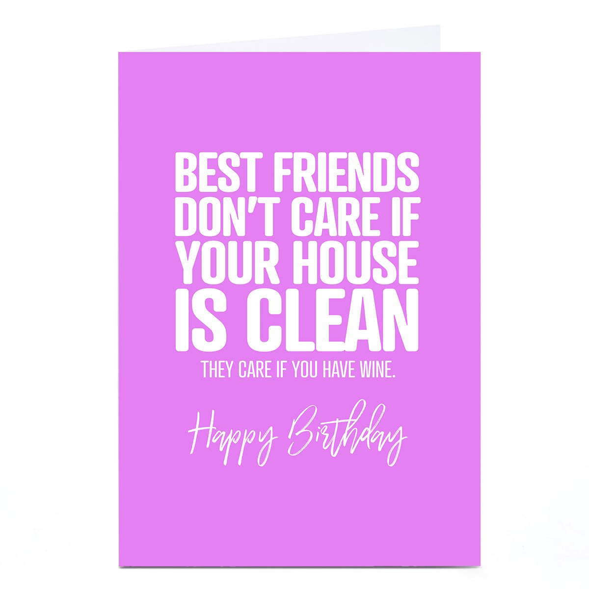 Personalised Punk Birthday Card - Best Friends Don't Care