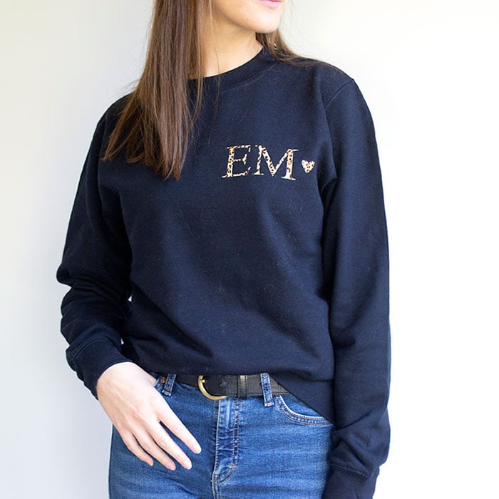 Personalised Jumper - Leopard Print Initials