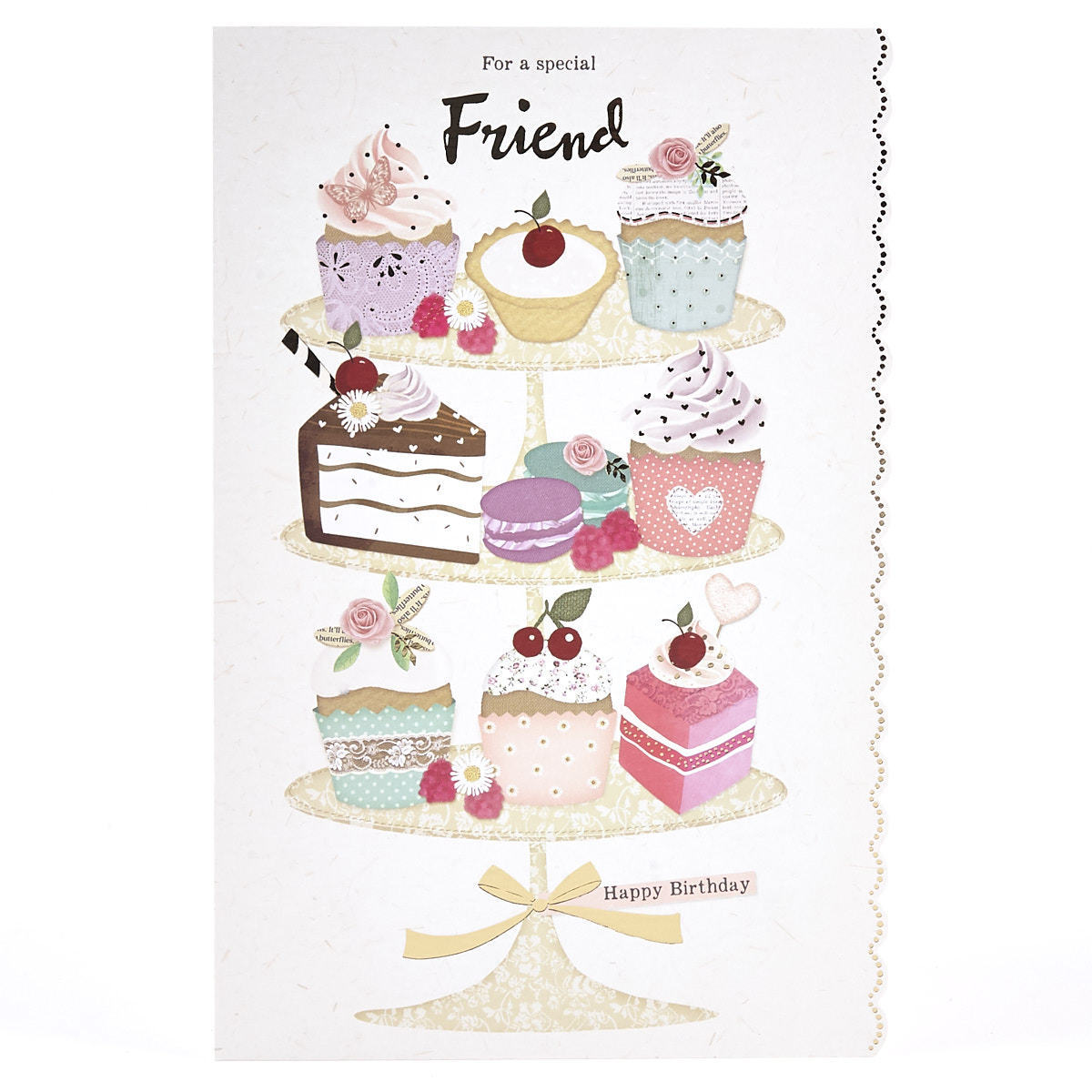 Special Friend Birthday Card - Cupcake Stand