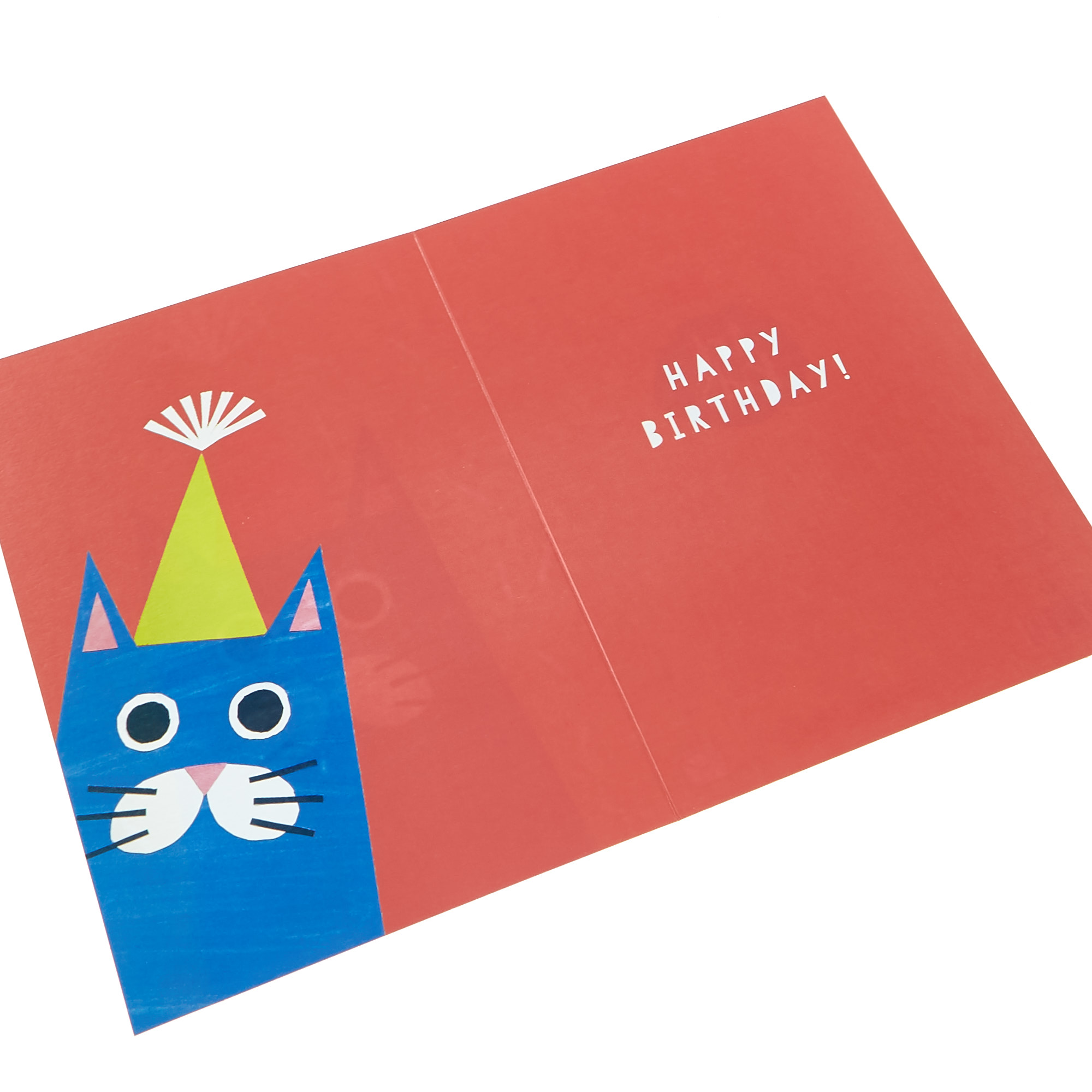 Birthday Card - Cat In A Party Hat