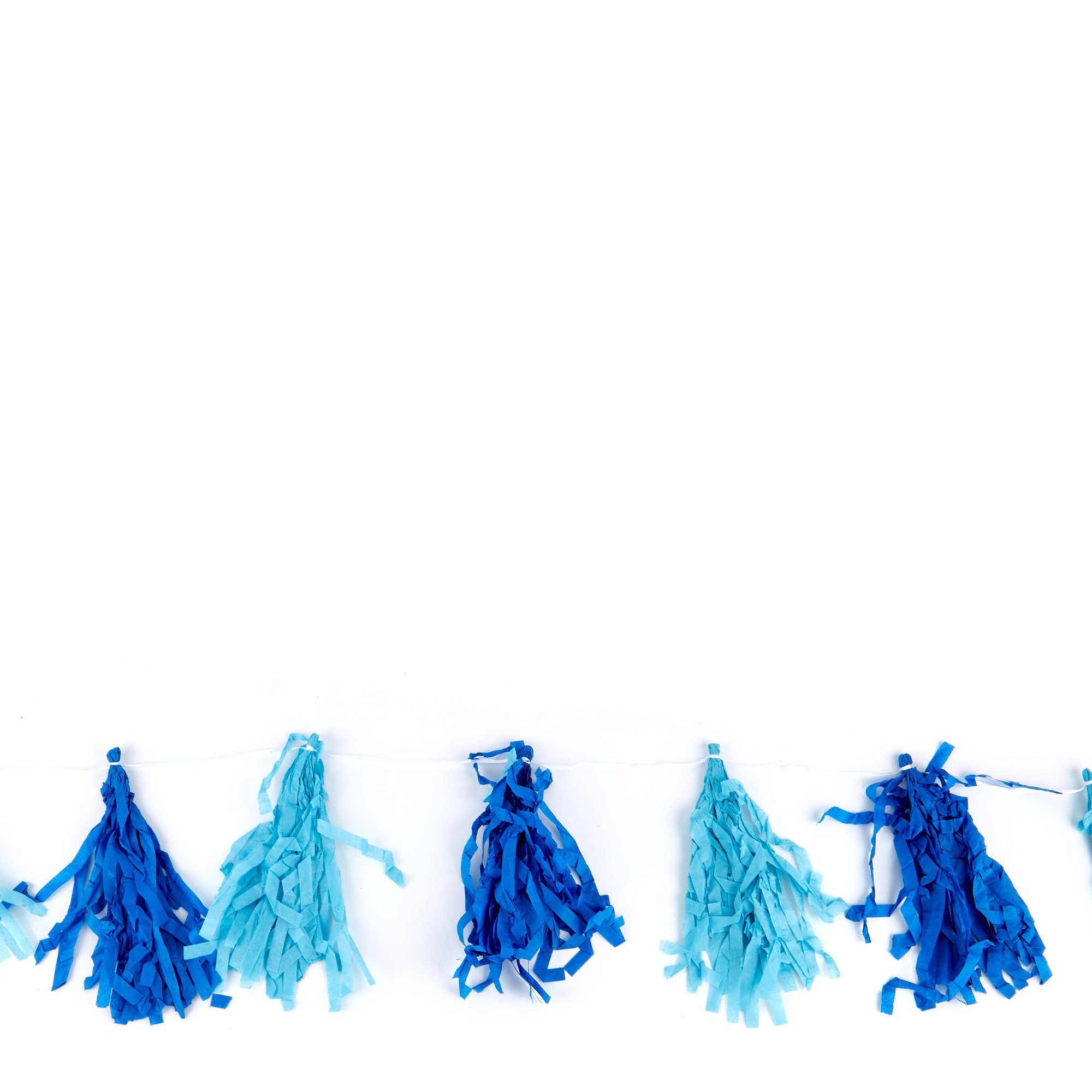 Light & Dark Blue 9ft Tassel Garland