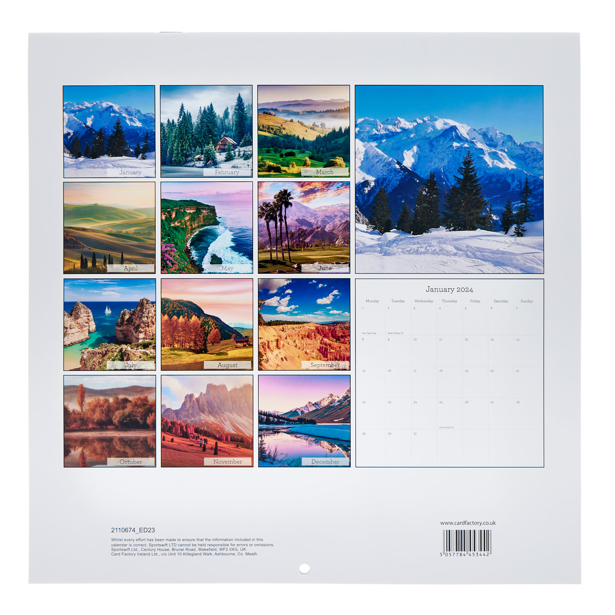 Landscapes 2024 Square Calendar