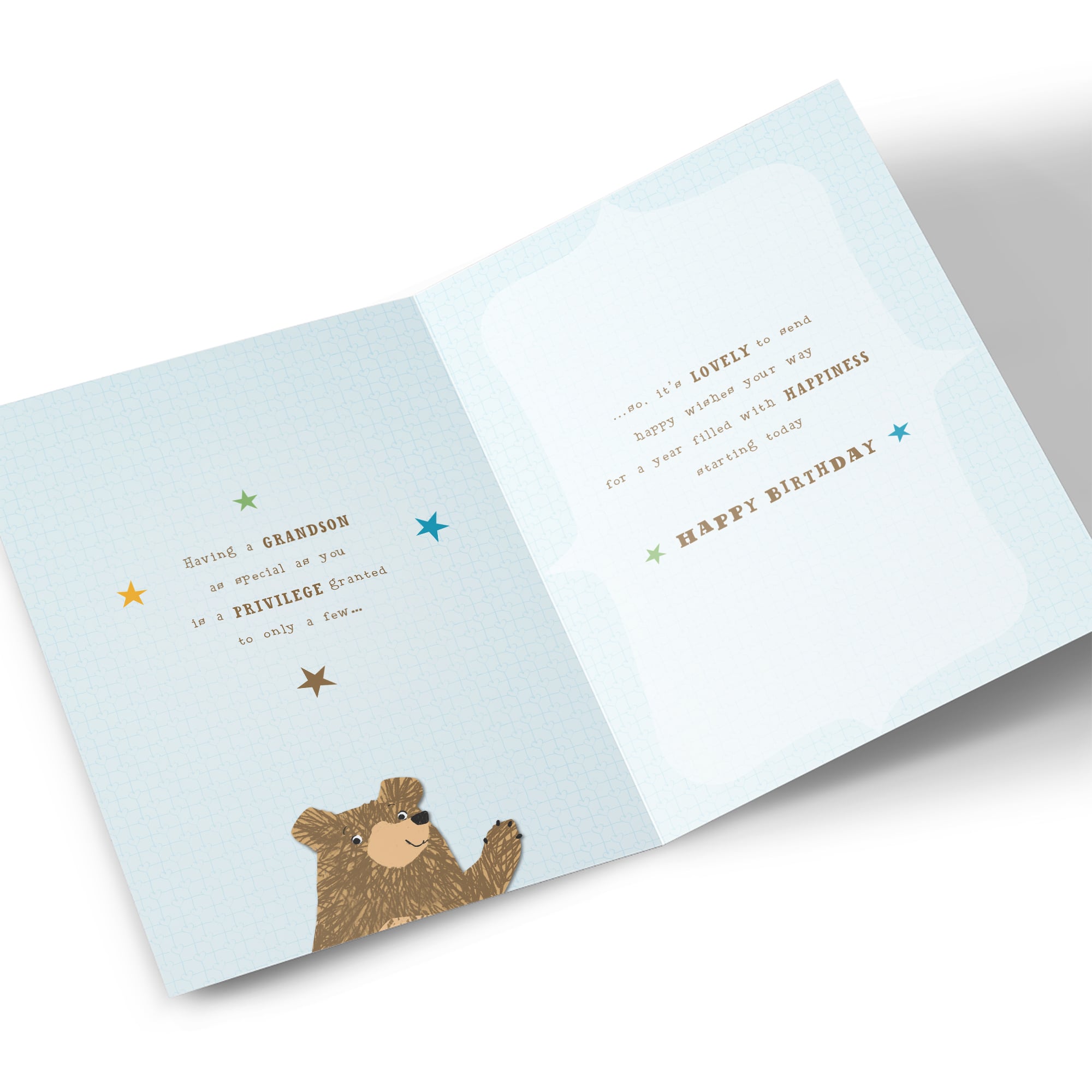 Birthday Card - Birthday Bear Champion, Grandson