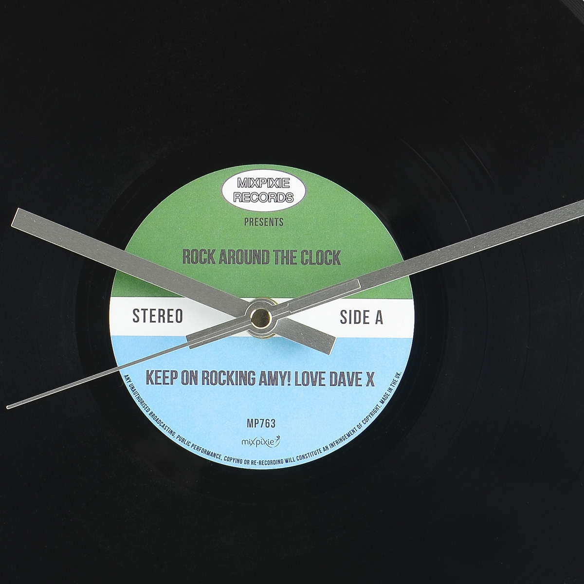 Personalised Vinyl Record Clock