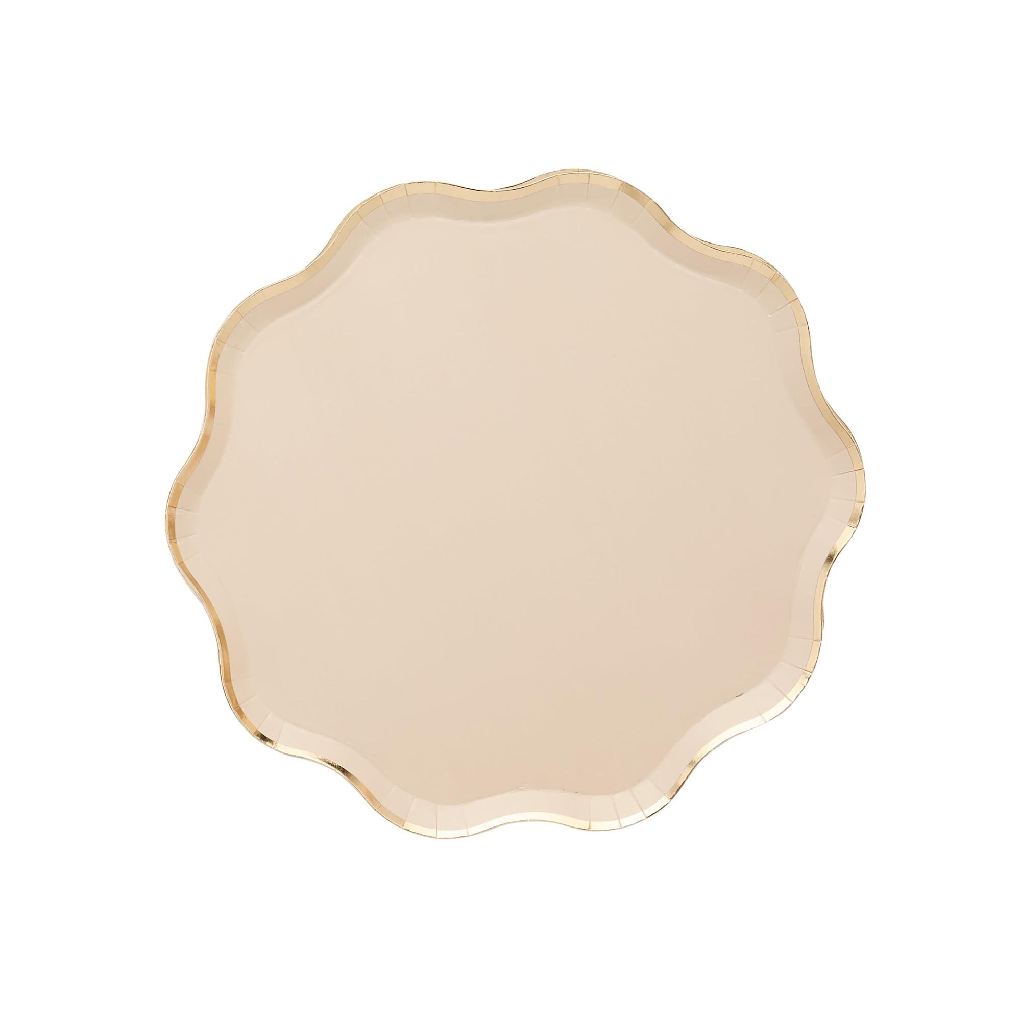 Champagne Paper Plates - Pack of 8