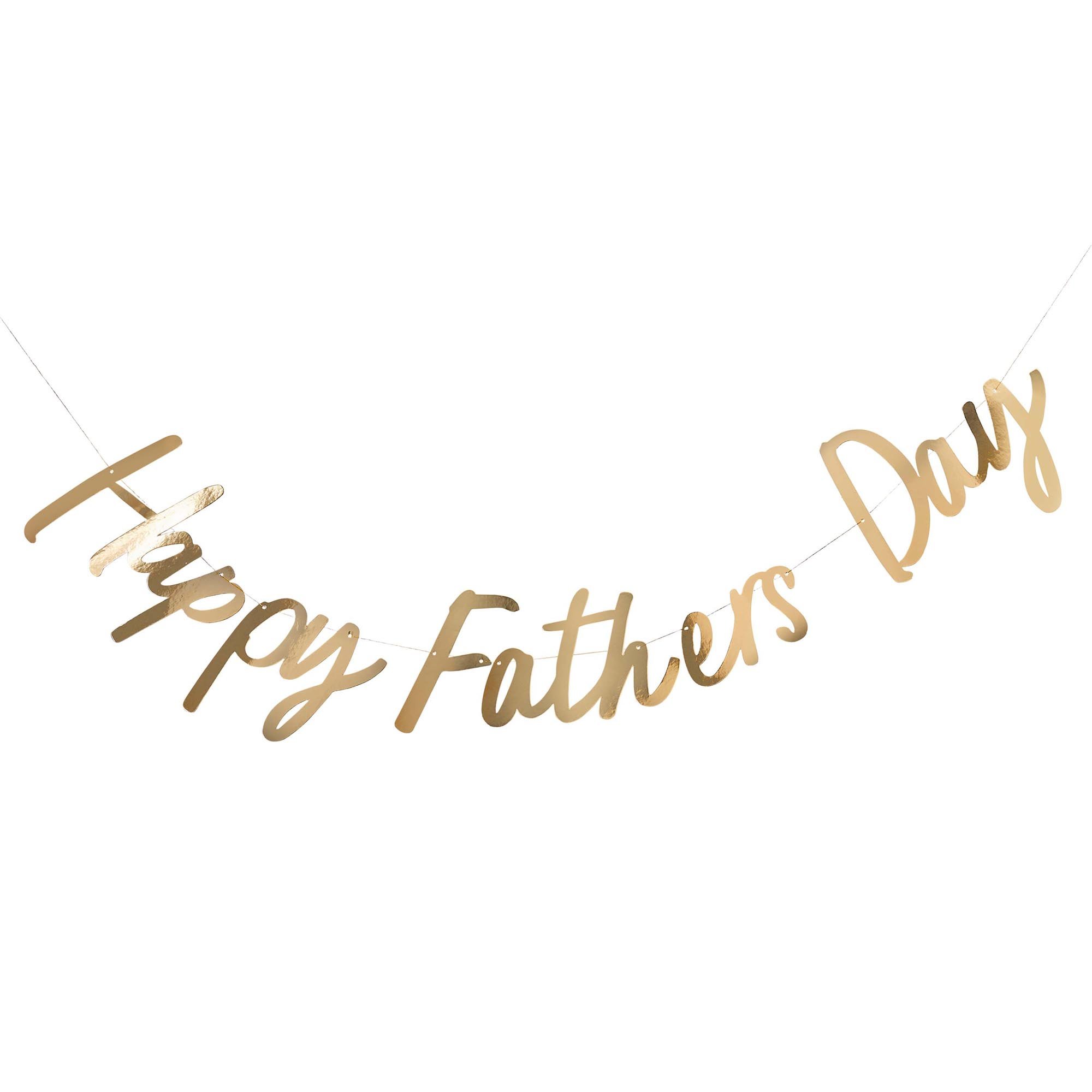Gold Happy Father's Day Card Banner 2m