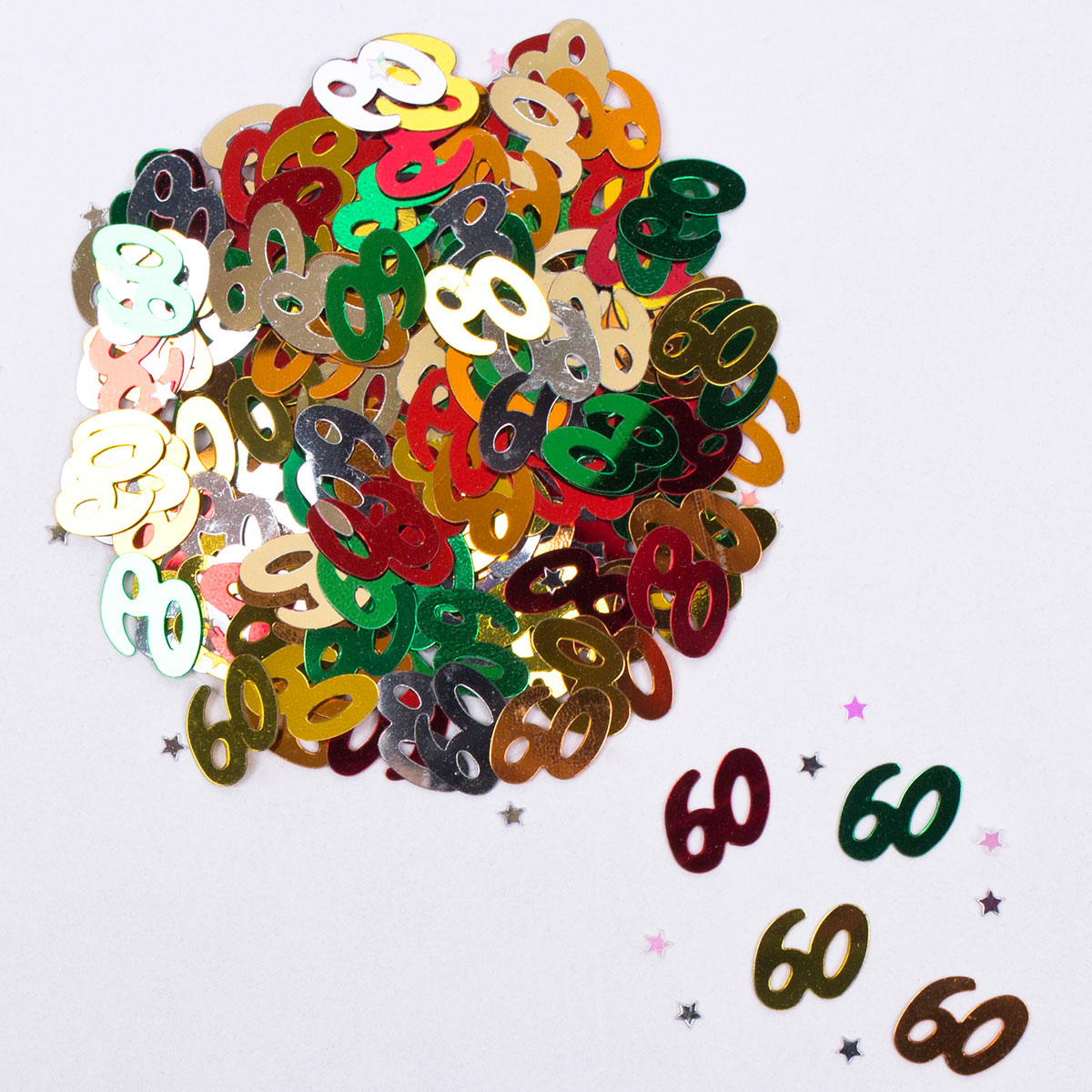 Multicoloured Age 60 Foil Table Confetti