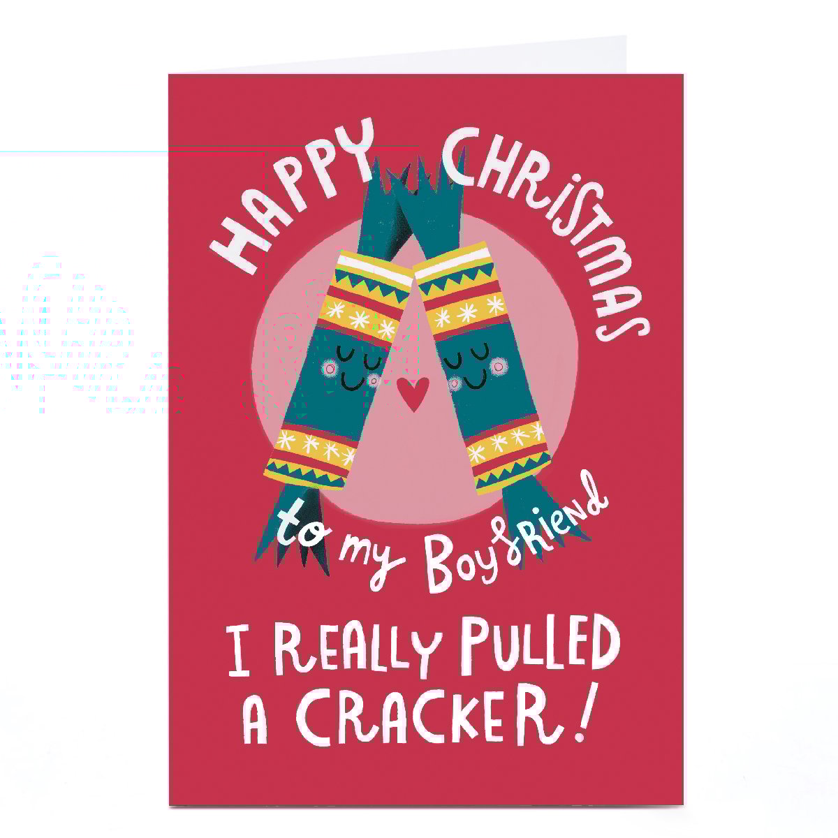 Personalised Stevie Studio Christmas card - To My Boyfriend 