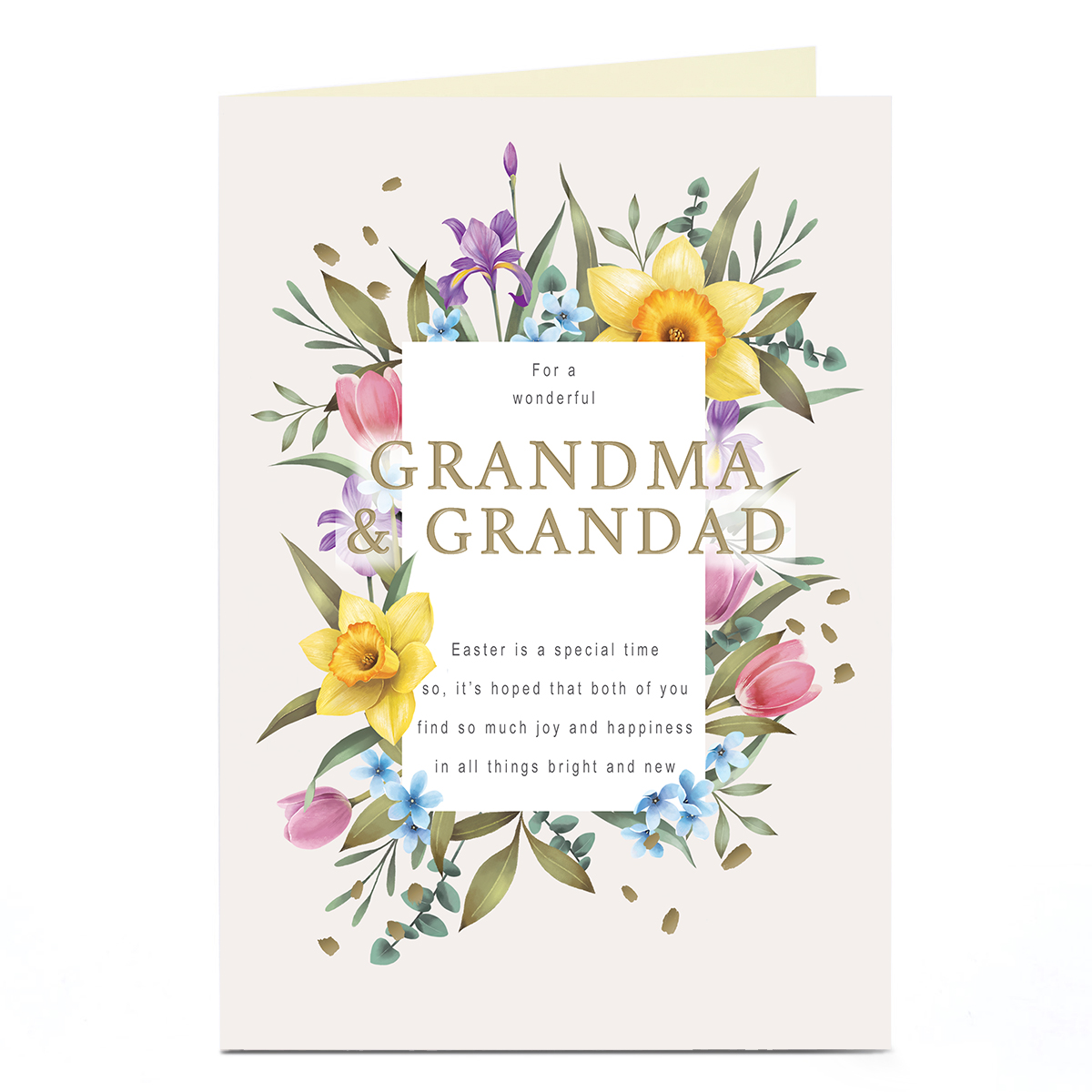 Personalised Easter Card - In All Things Bright and New, Any Relation