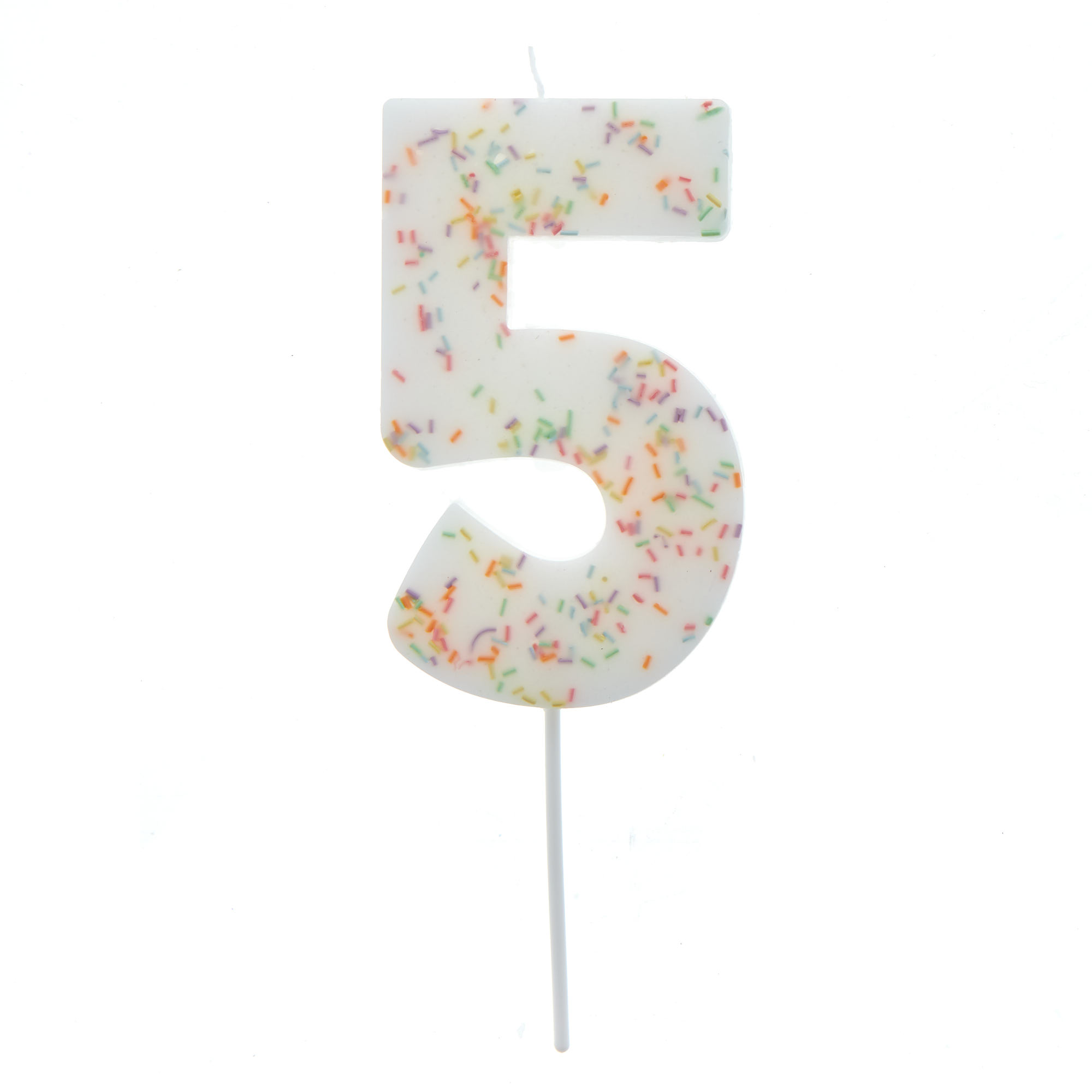 Jumbo Number '5' Sprinkle Candle 