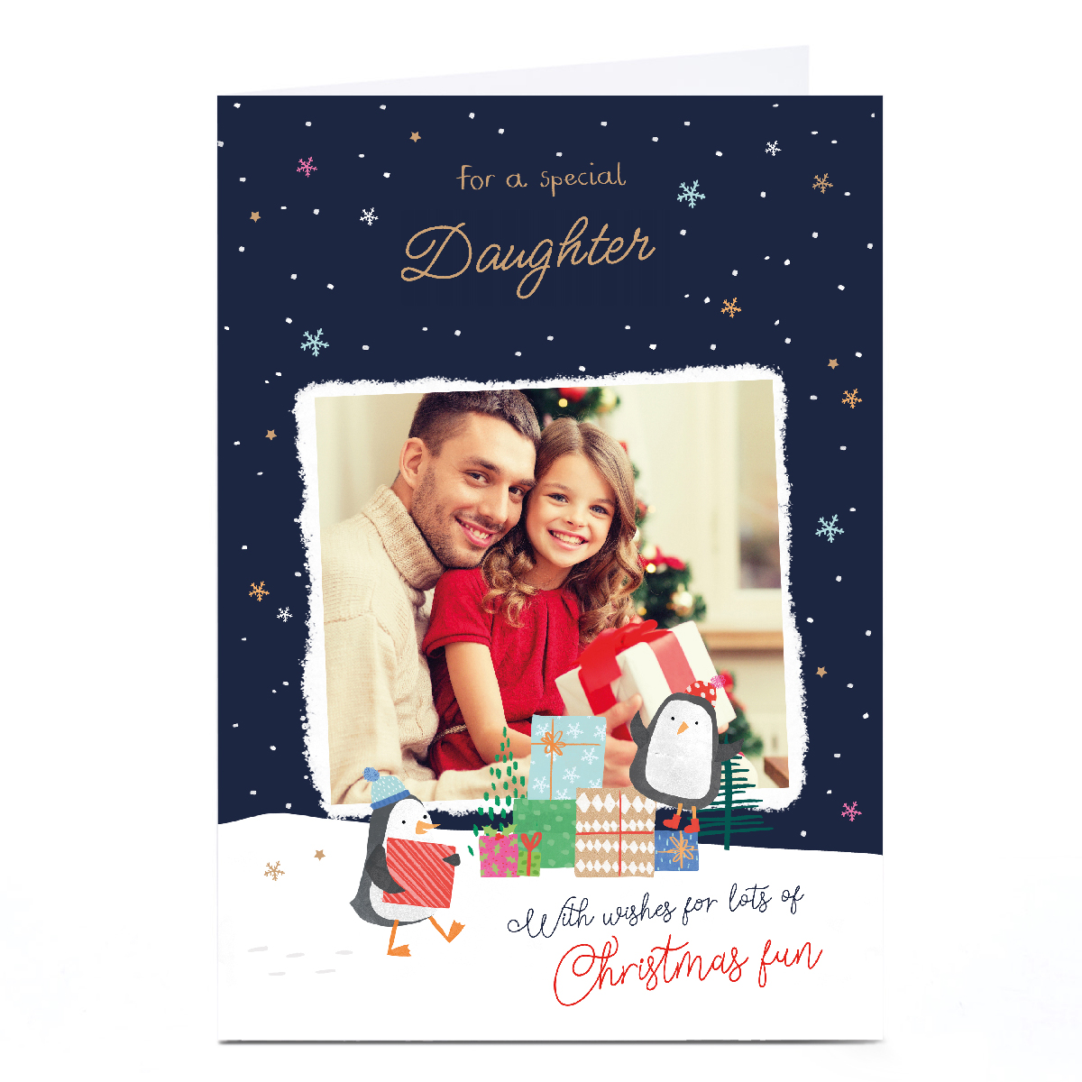 Photo Christmas Card - Christmas Fun Photo Frame, Daughter