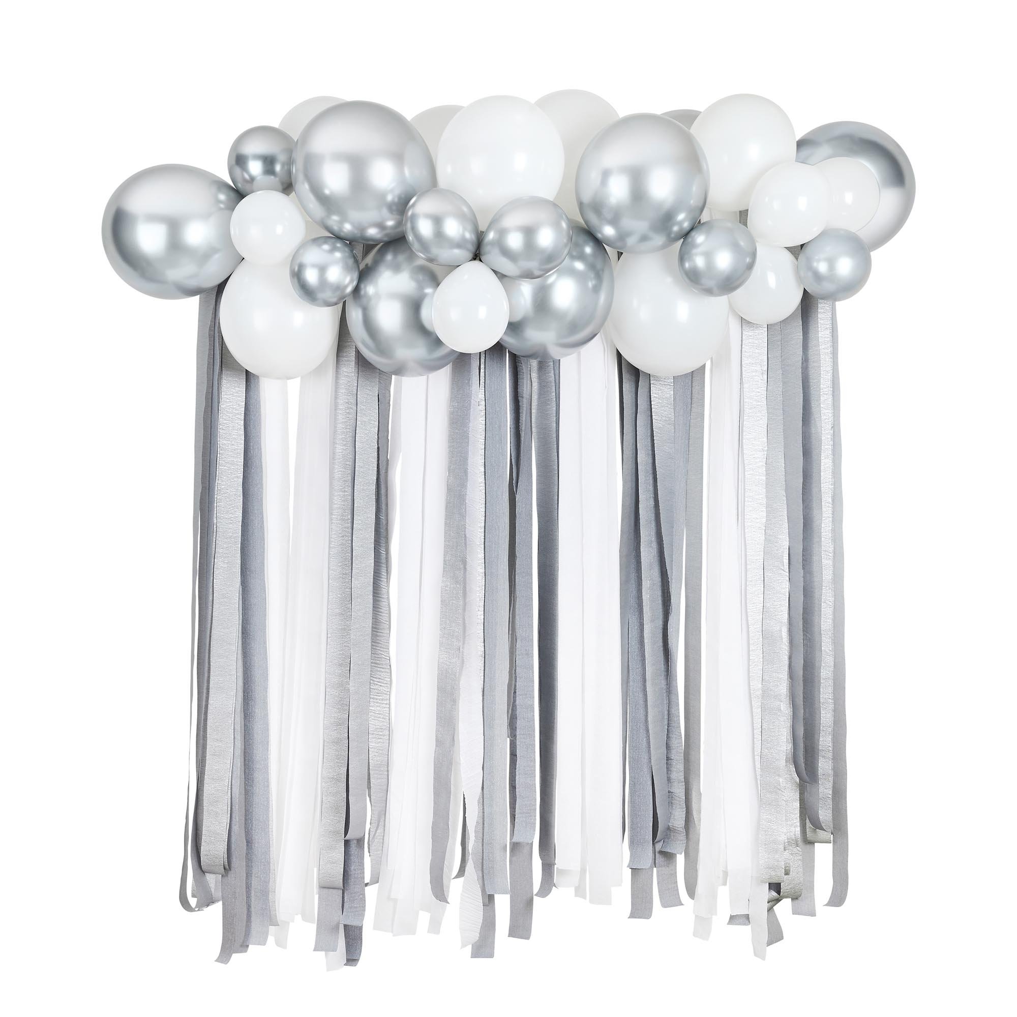 Metallic Balloon & Streamer Backdrop Kit (3 Colour Options)