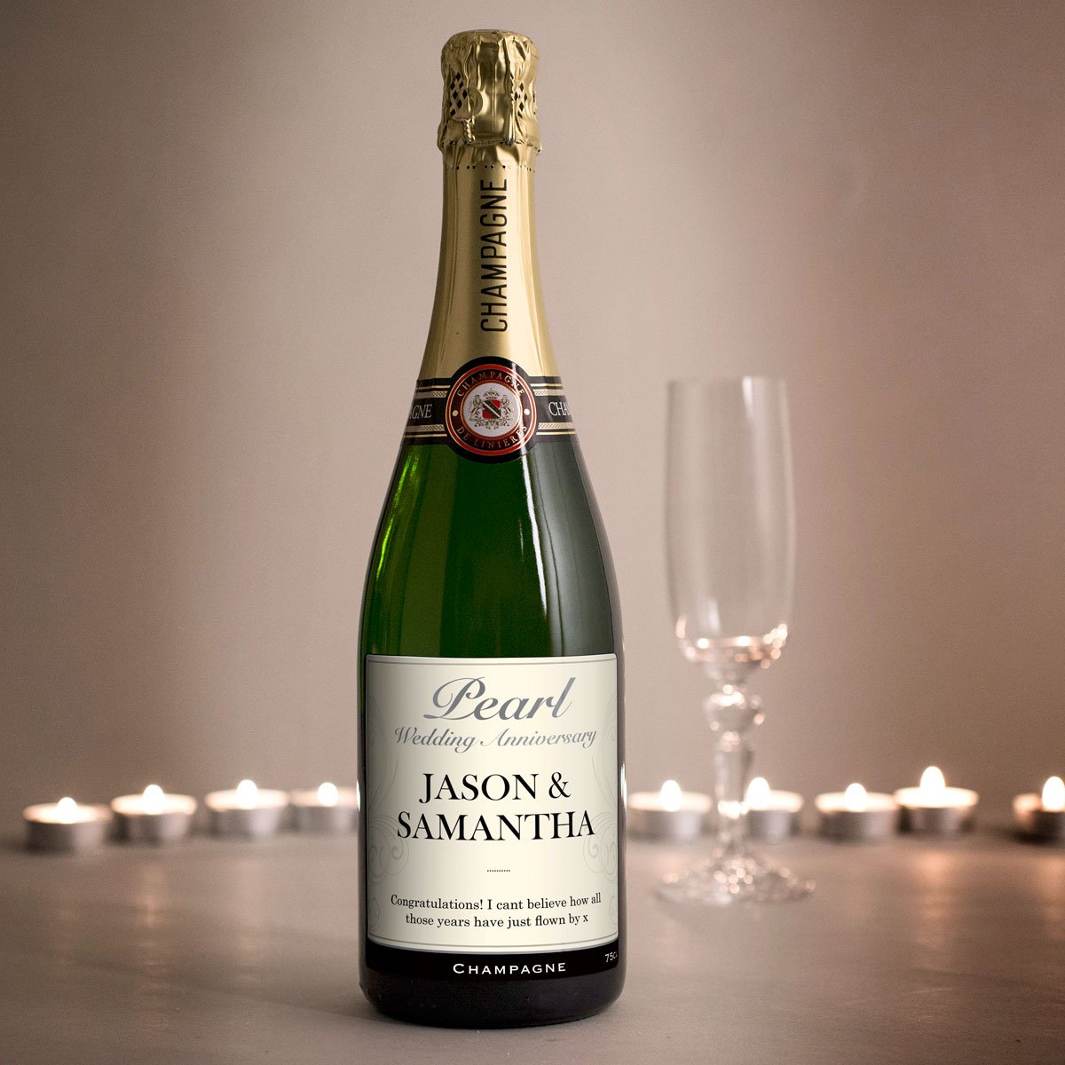 Luxury Personalised Champagne - Pearl Anniversary