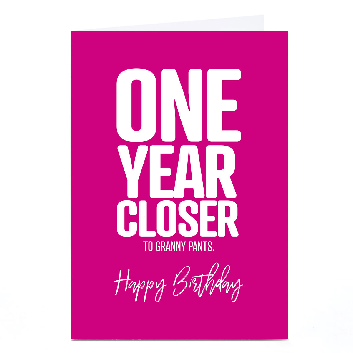 Personalised Punk Birthday Card - One Year Closer
